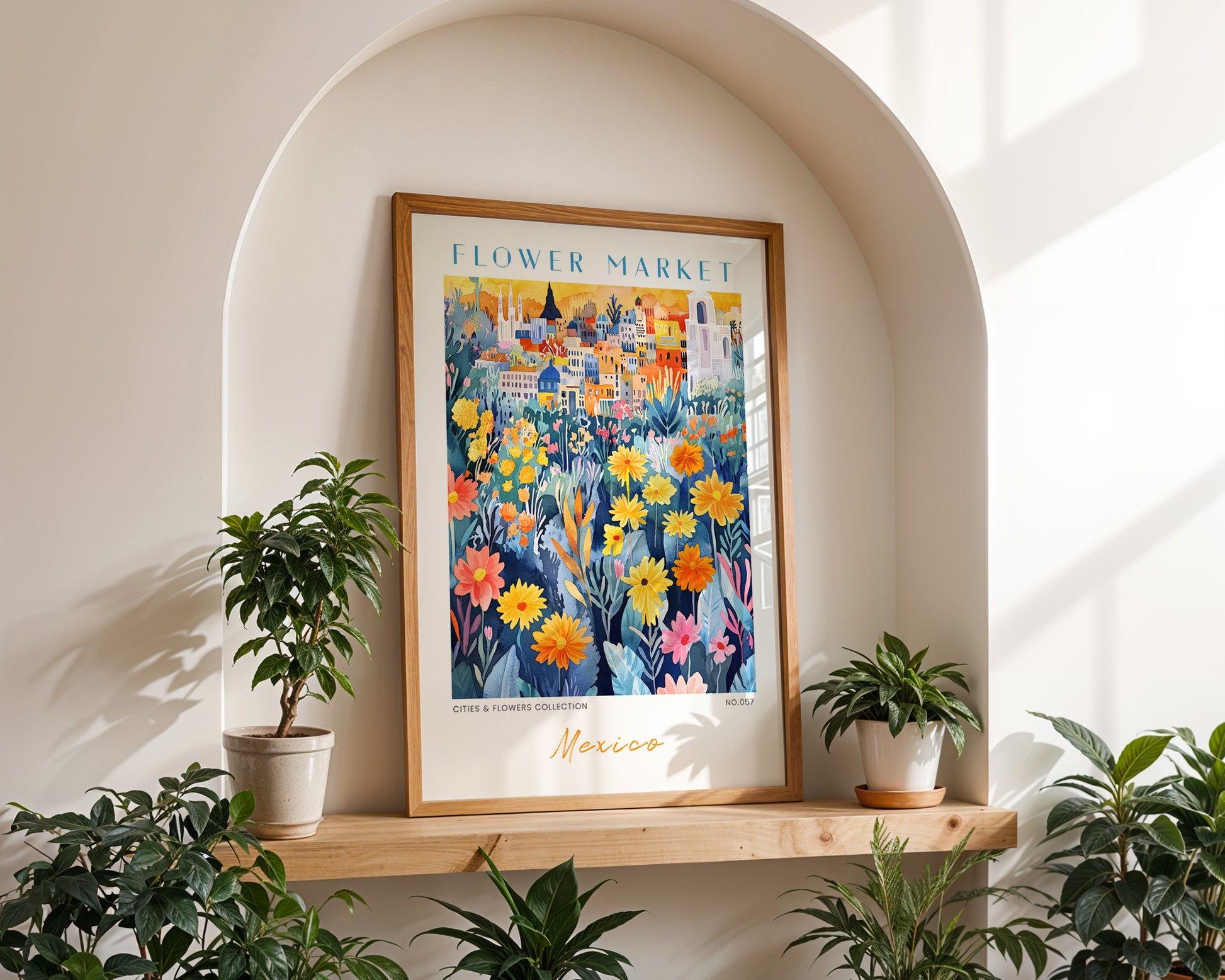 Mexico City Flower Market Poster - GroovyGrove