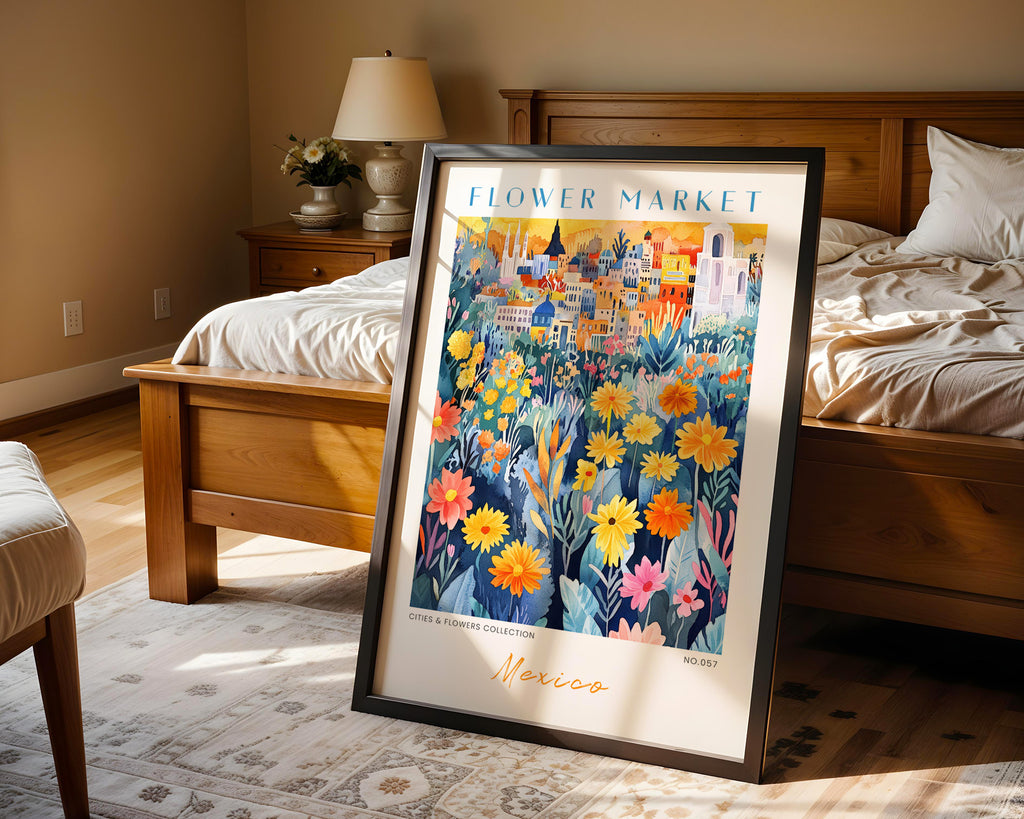 Mexico City Flower Market Poster - GroovyGrove