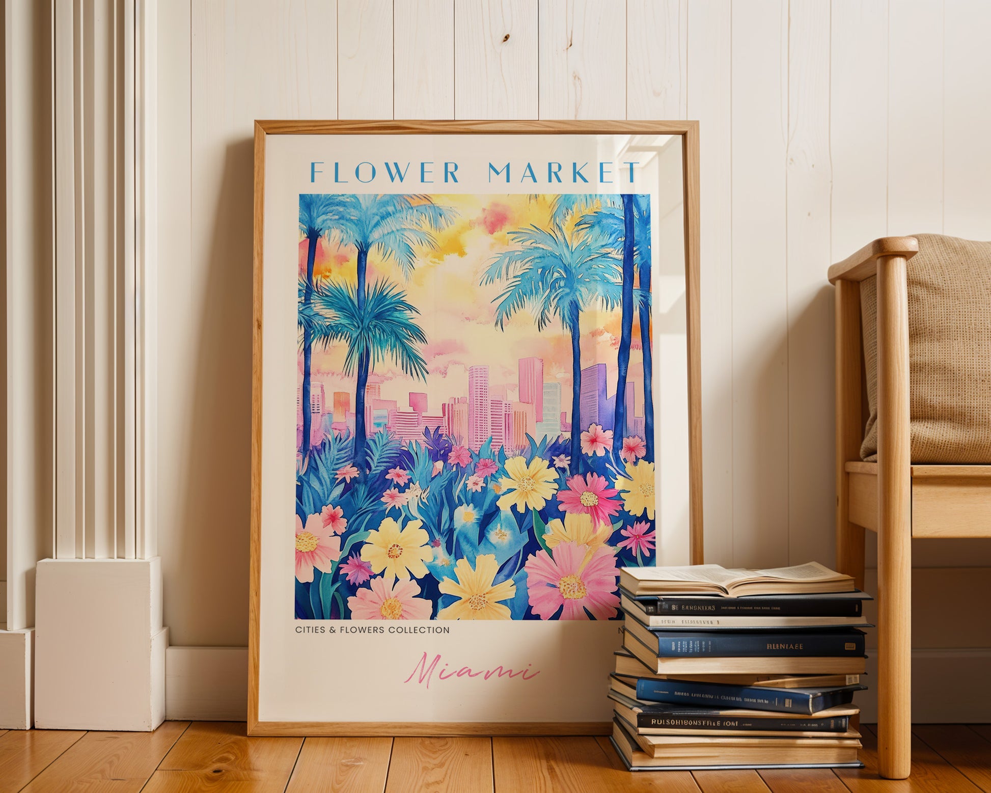 Miami Florida Flower Market Poster - GroovyGrove