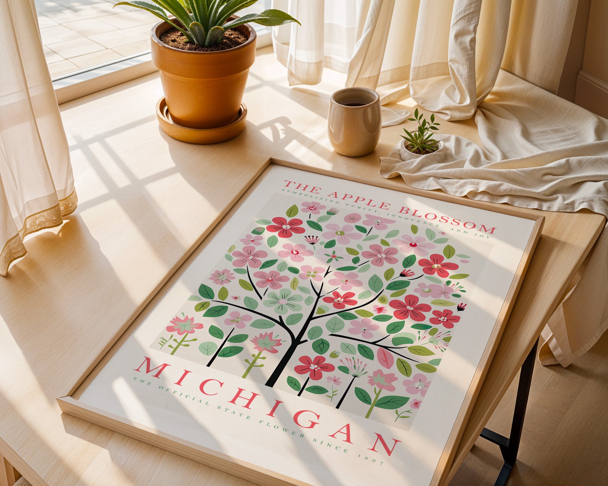 Michigan State Flower Poster - GroovyGrove