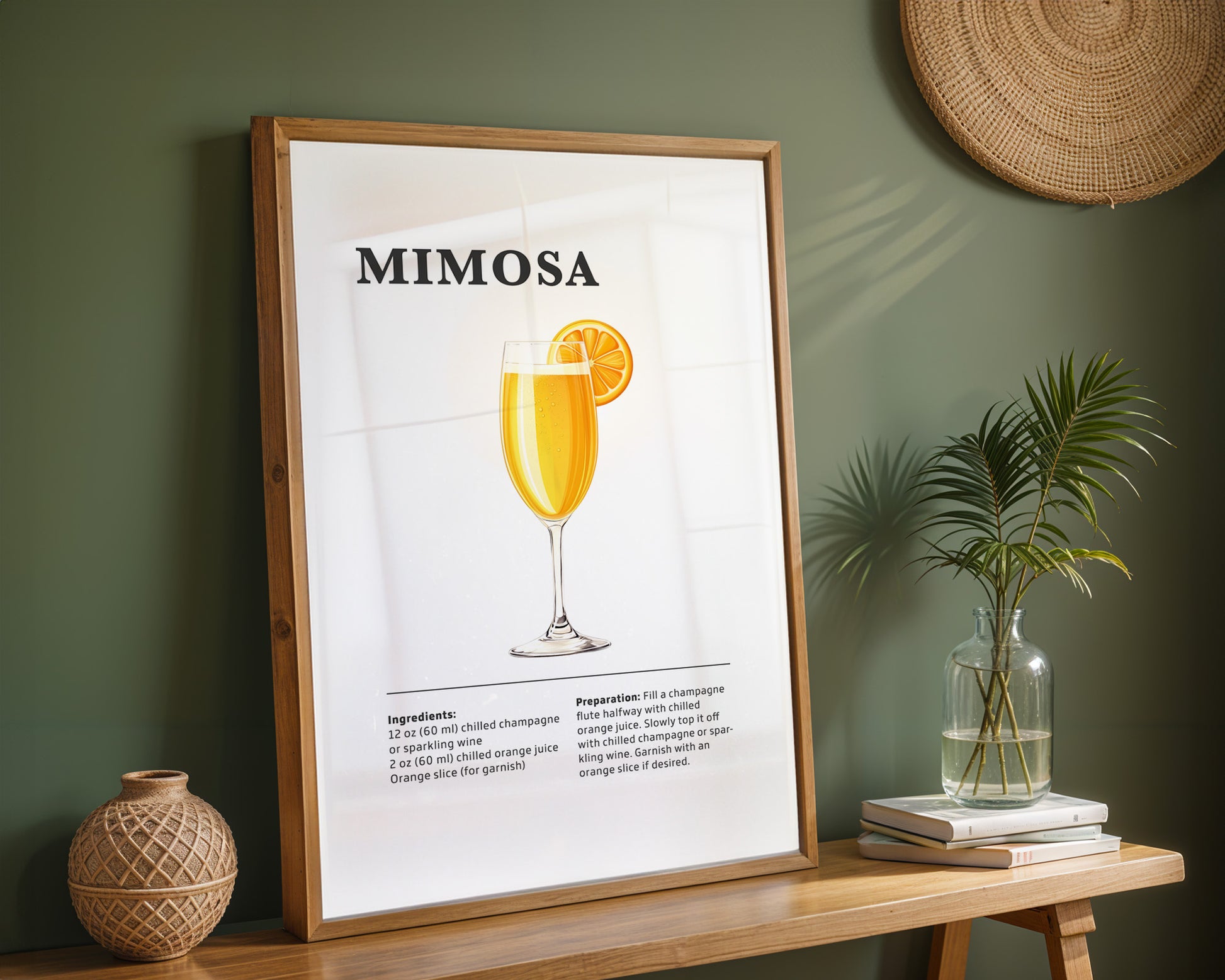 Mimosa Cocktail Recipe Poster - GroovyGrove