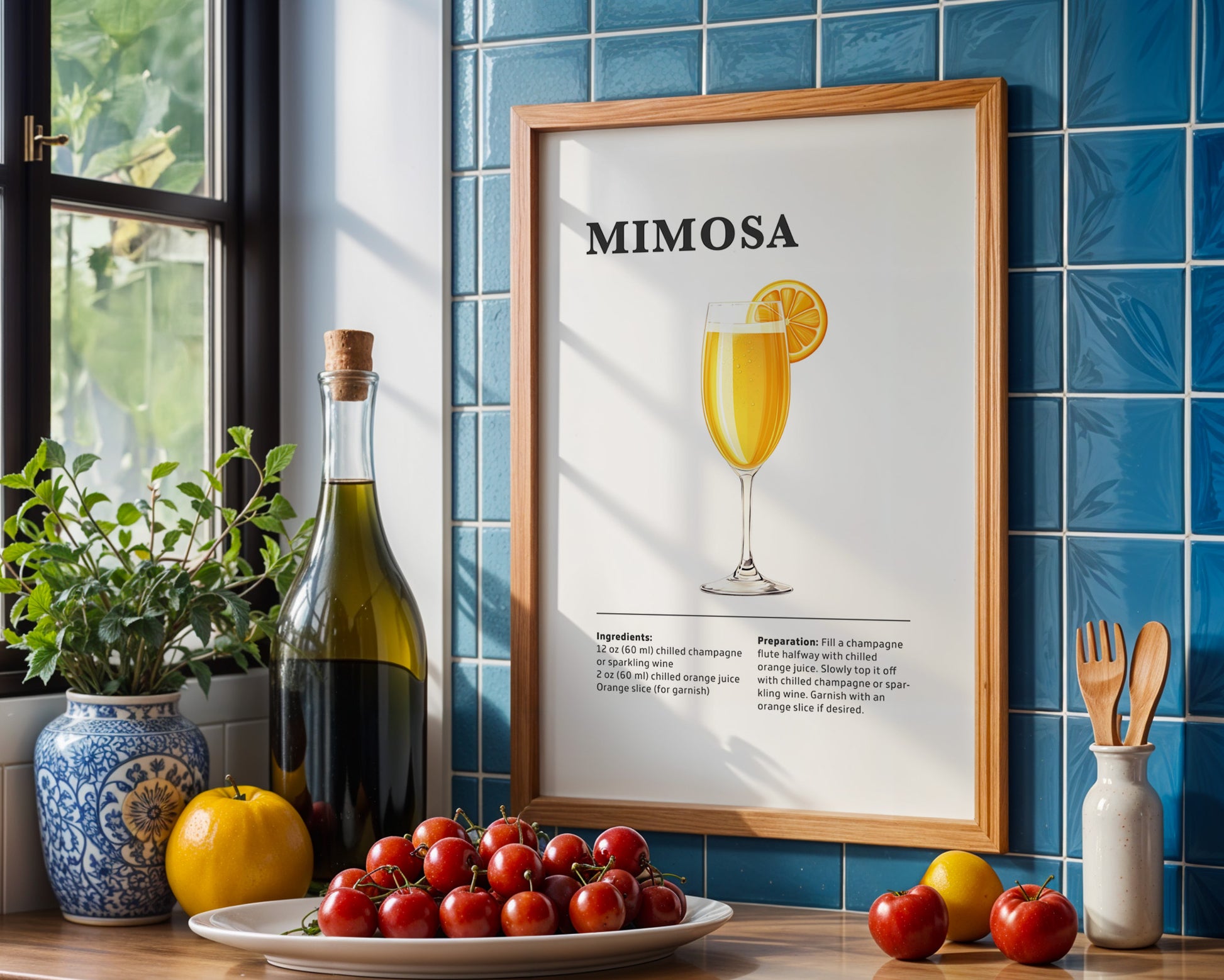 Mimosa Cocktail Recipe Poster - GroovyGrove