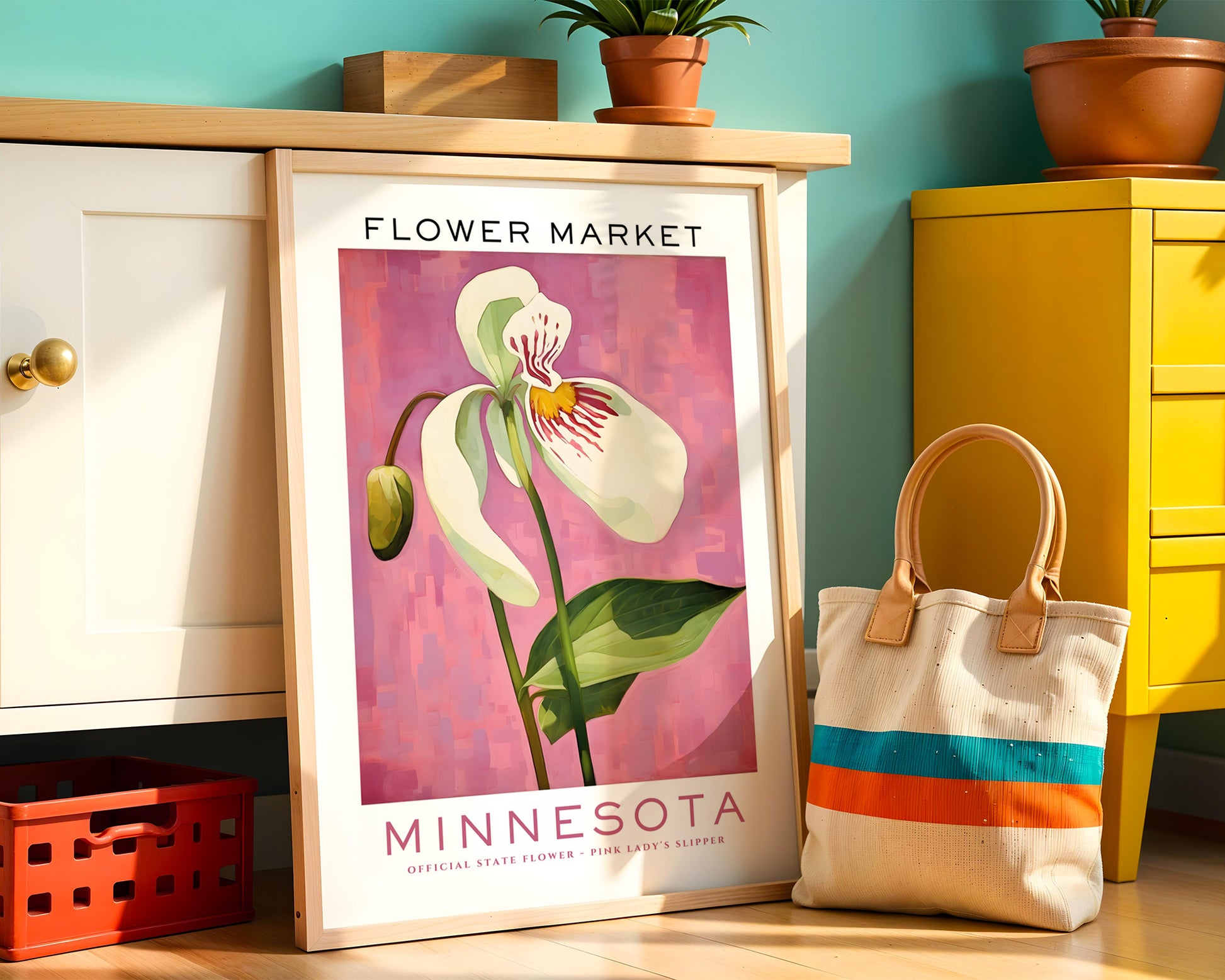 Minnesota State Flower Market Poster - GroovyGrove