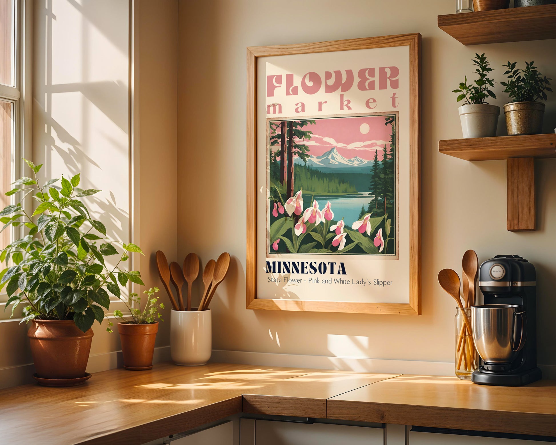 Minnesota Flower Market Vintage Poster - GroovyGrove