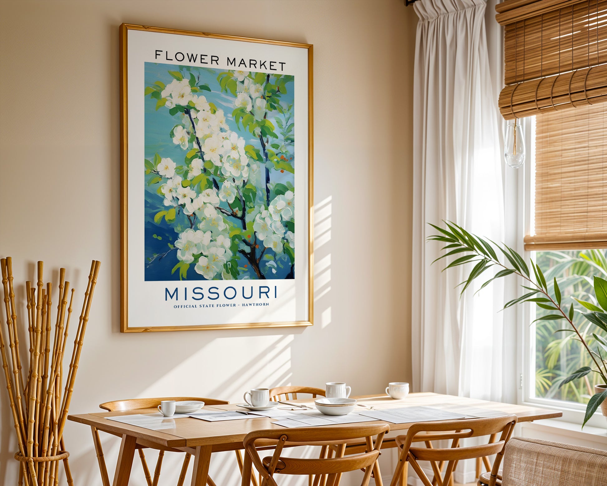 Missouri State Flower Market Poster - GroovyGrove