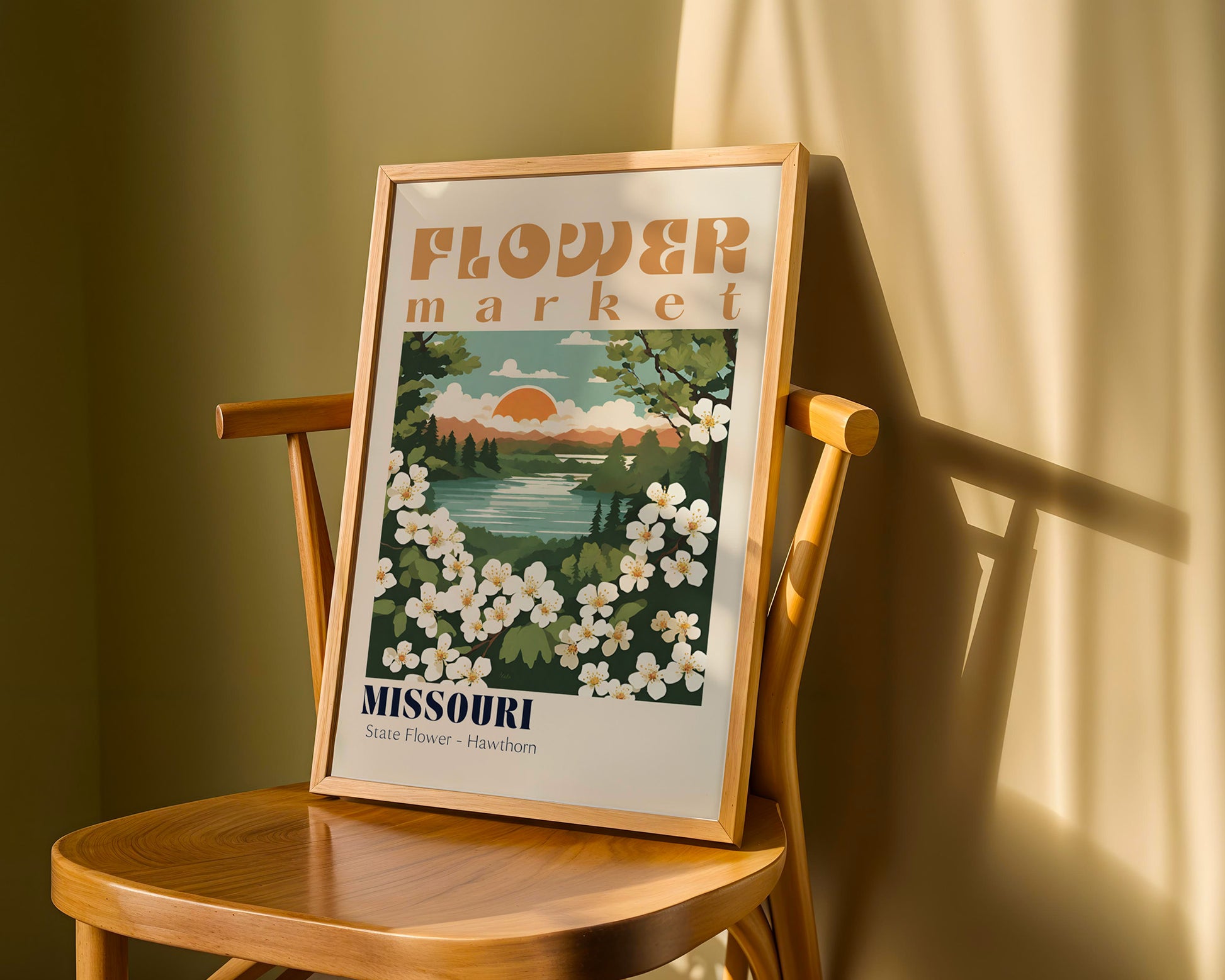 Missouri Flower Market Vintage Poster - GroovyGrove