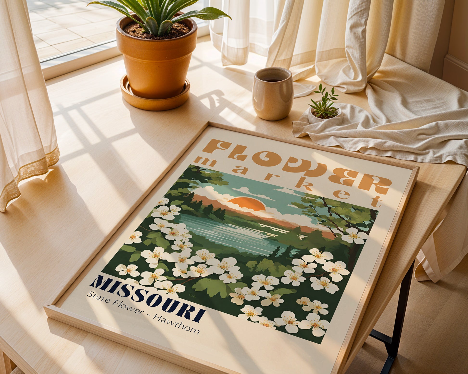 Missouri Flower Market Vintage Poster - GroovyGrove