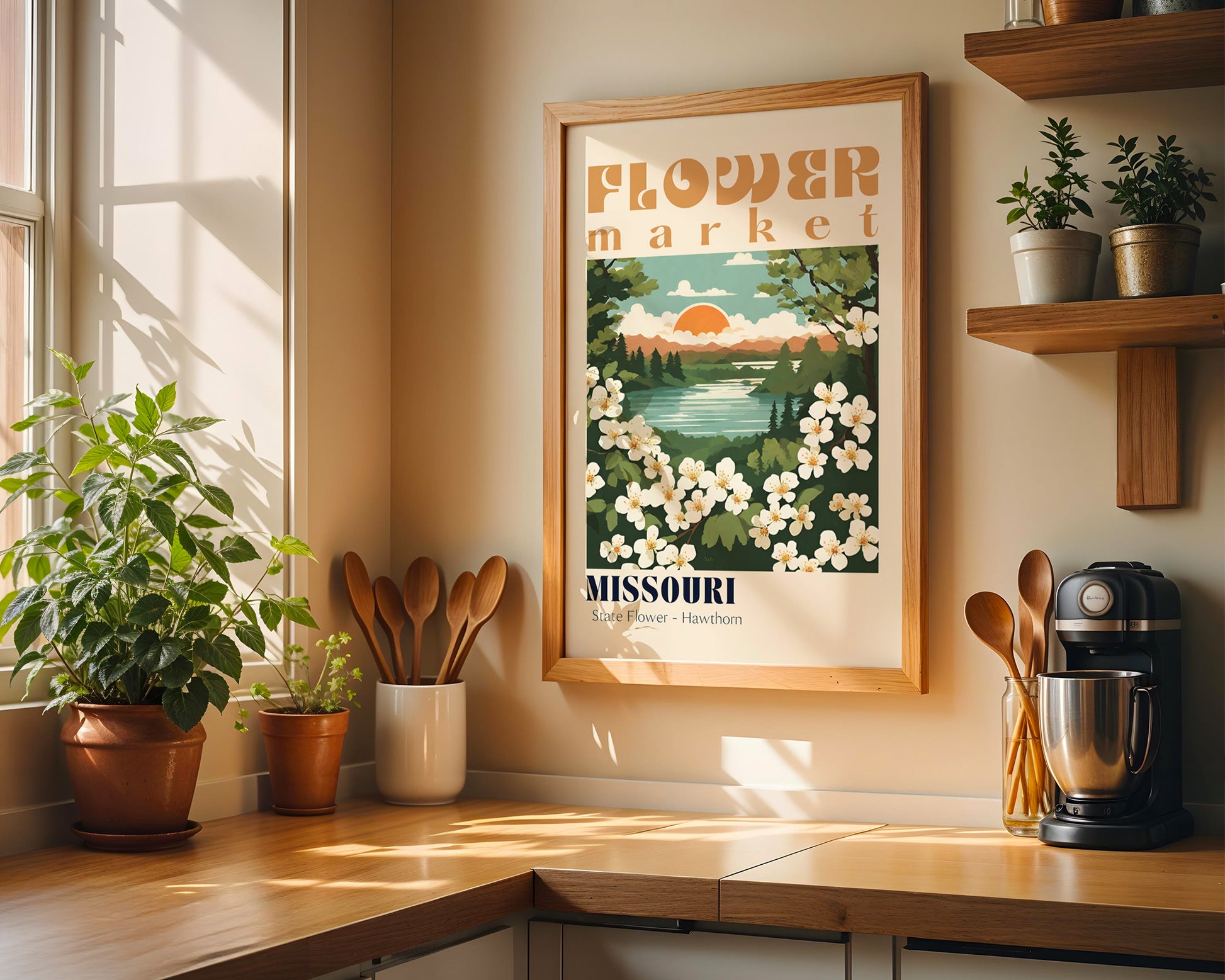 Missouri Flower Market Vintage Poster - GroovyGrove