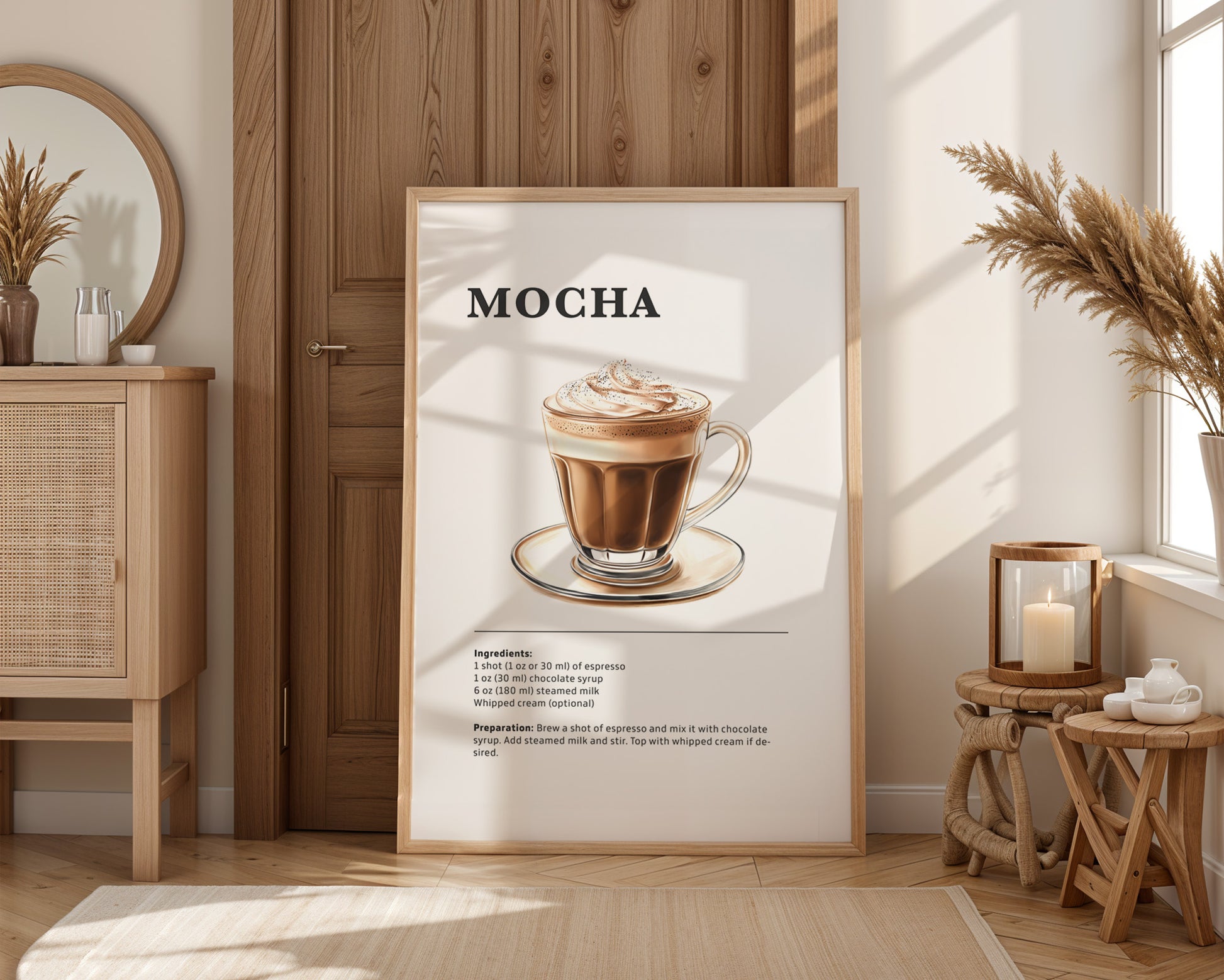 Mocha Coffee Recipe Poster - GroovyGrove