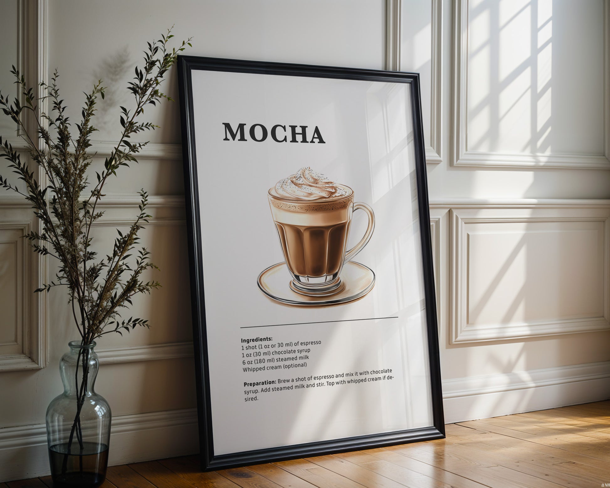 Mocha Coffee Recipe Poster - GroovyGrove