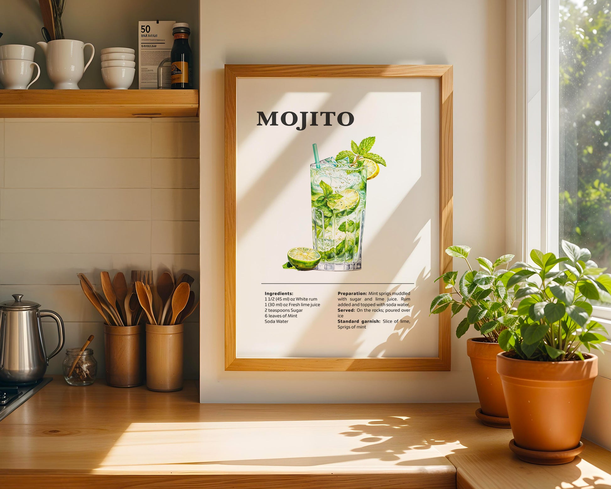 Mojito Cocktail Recipe Poster - GroovyGrove