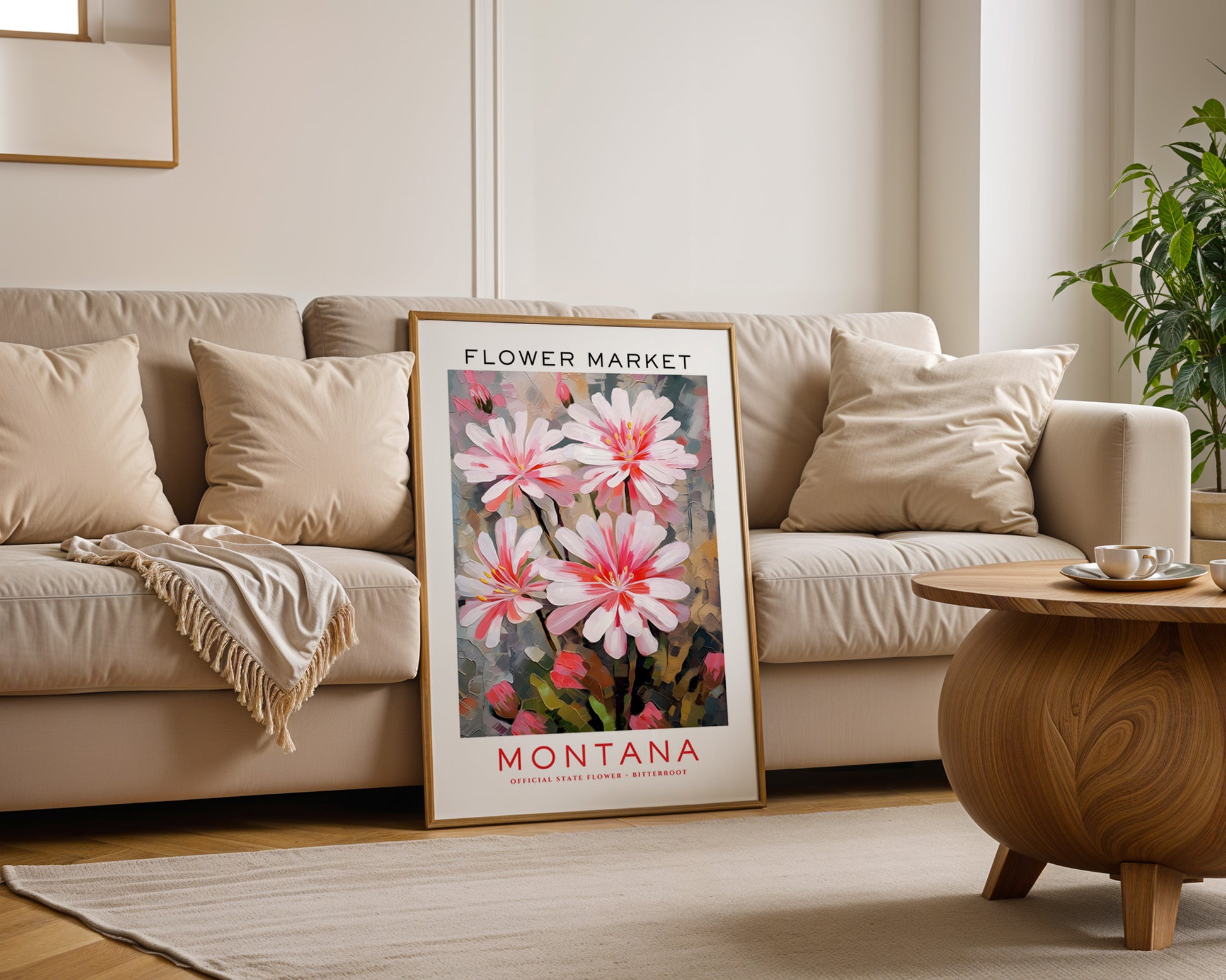 Montana State Flower Market Poster - GroovyGrove