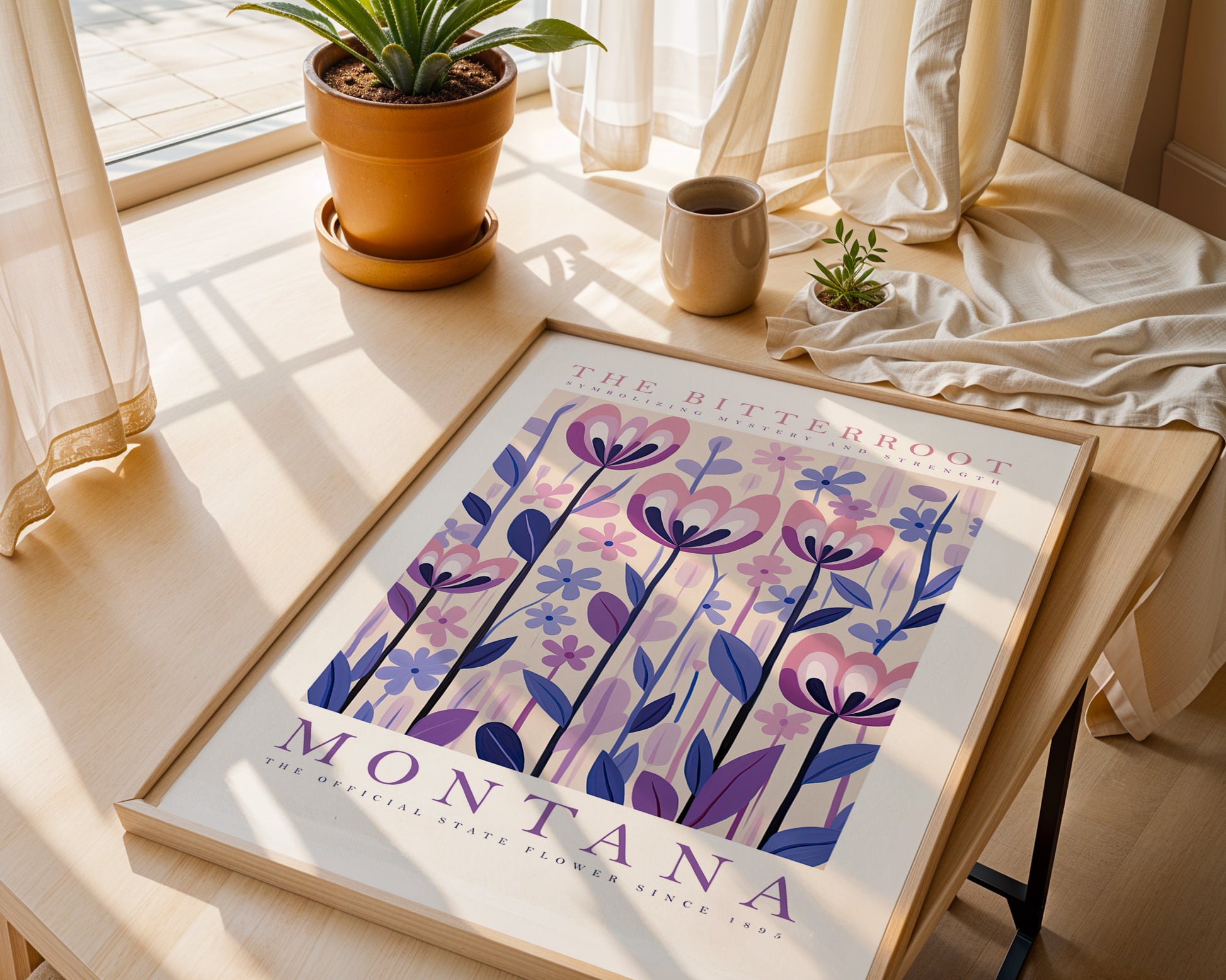 Montana State Flower Poster - GroovyGrove