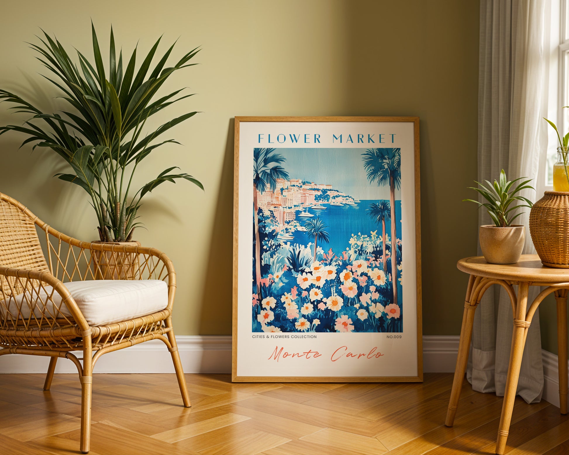 Monte Carlo Monaco Flower Market Poster - GroovyGrove