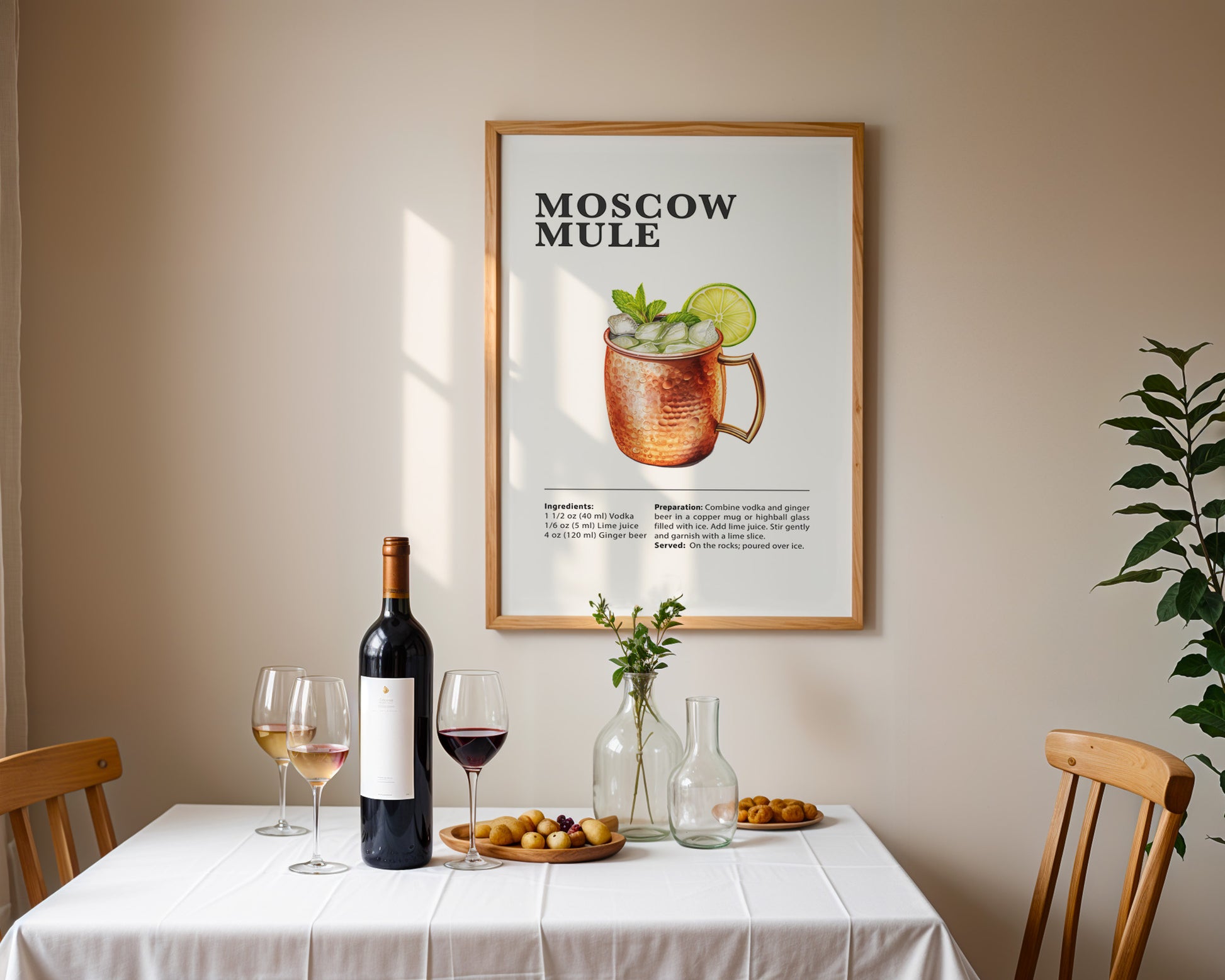 Moscow Mule Cocktail Recipe Poster - GroovyGrove