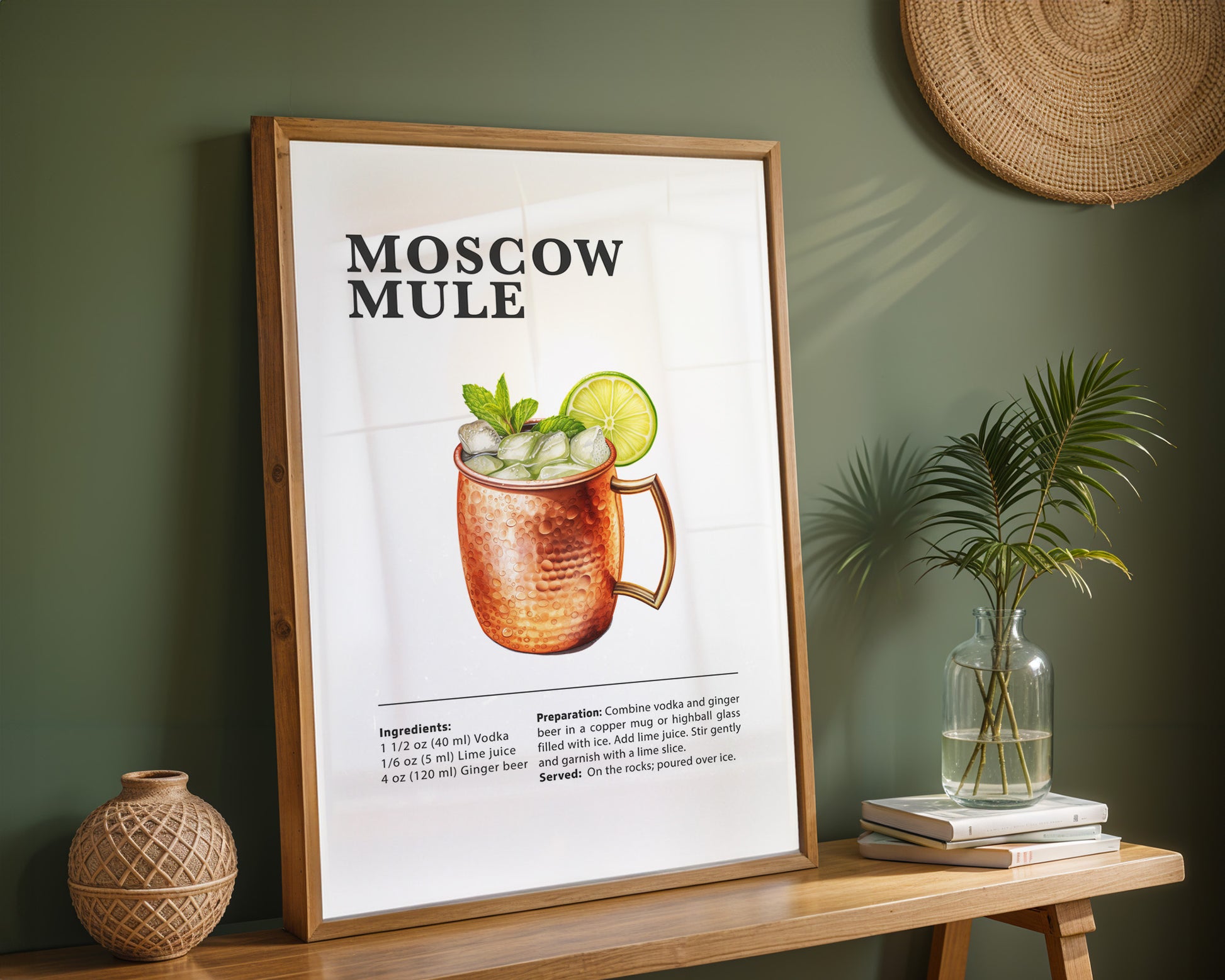 Moscow Mule Cocktail Recipe Poster - GroovyGrove