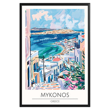 Mykonos Greece Travel Poster - GroovyGrove