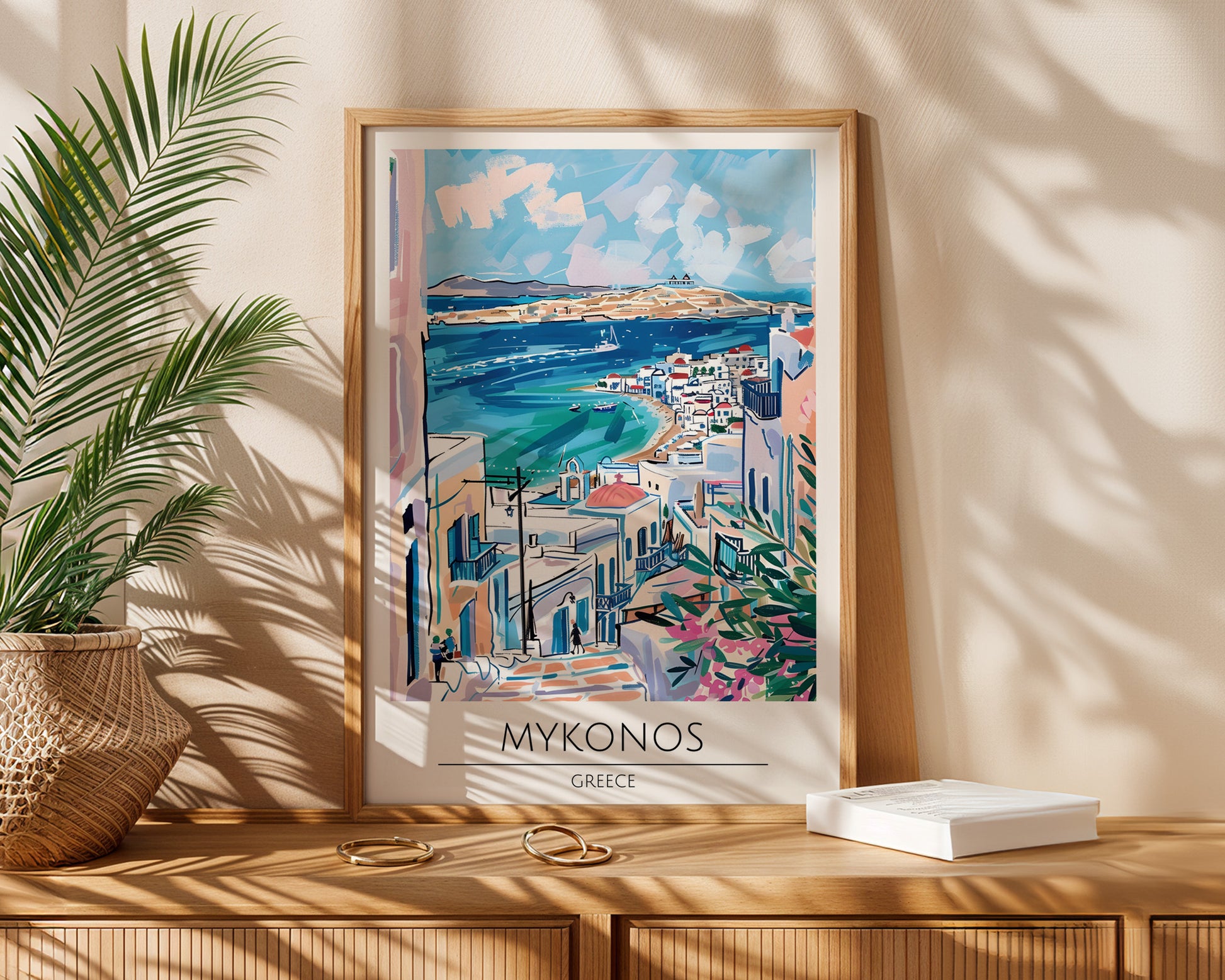 Mykonos Greece Travel Poster - GroovyGrove