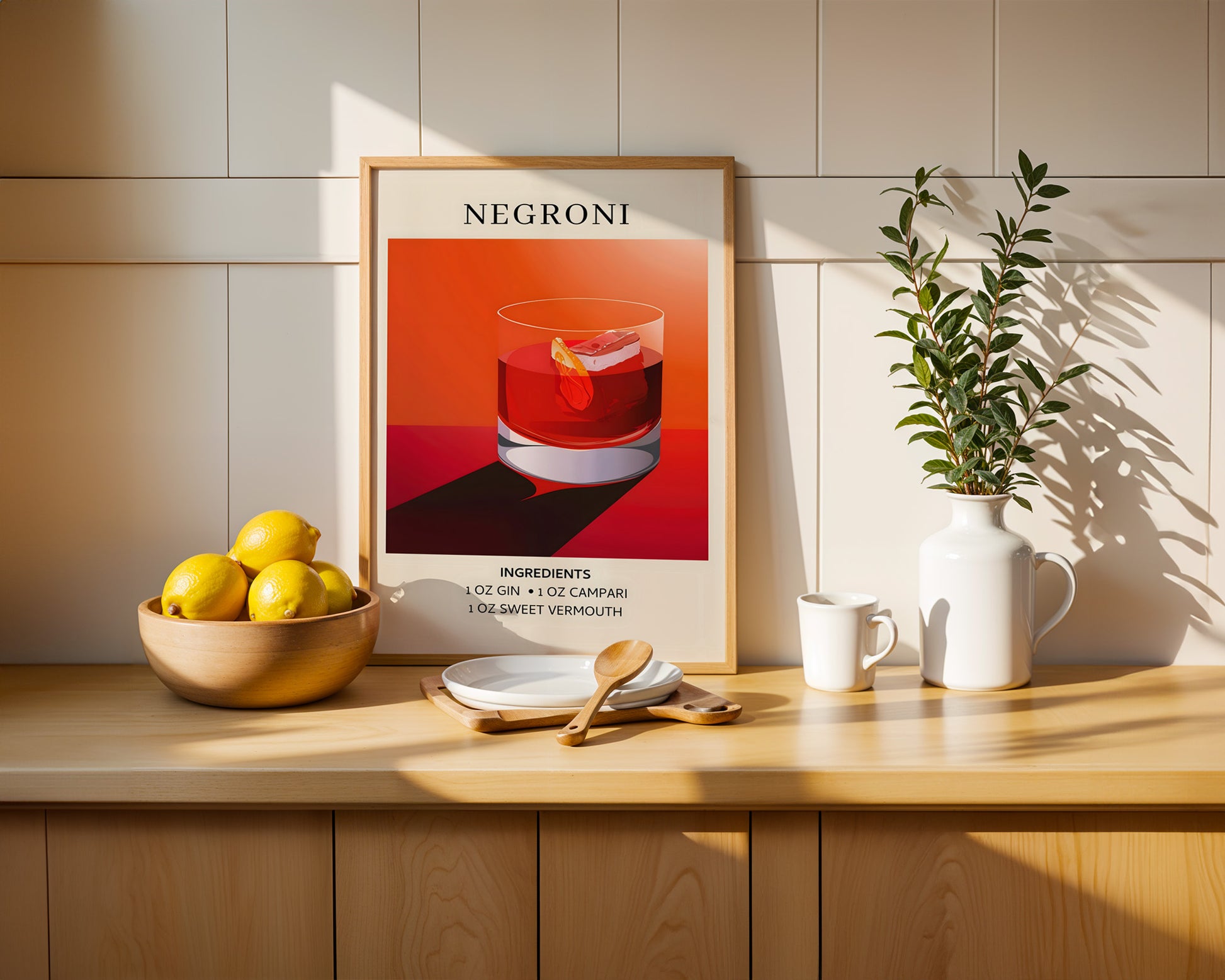 Negroni Vintage Cocktail Poster - GroovyGrove