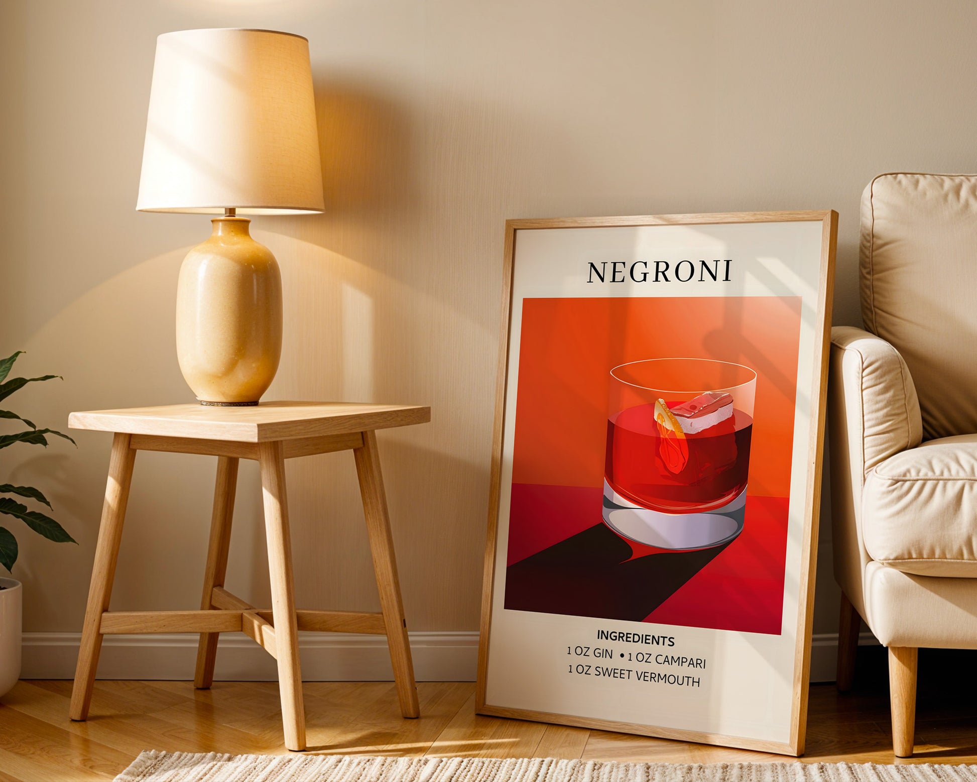 Negroni Vintage Cocktail Poster - GroovyGrove