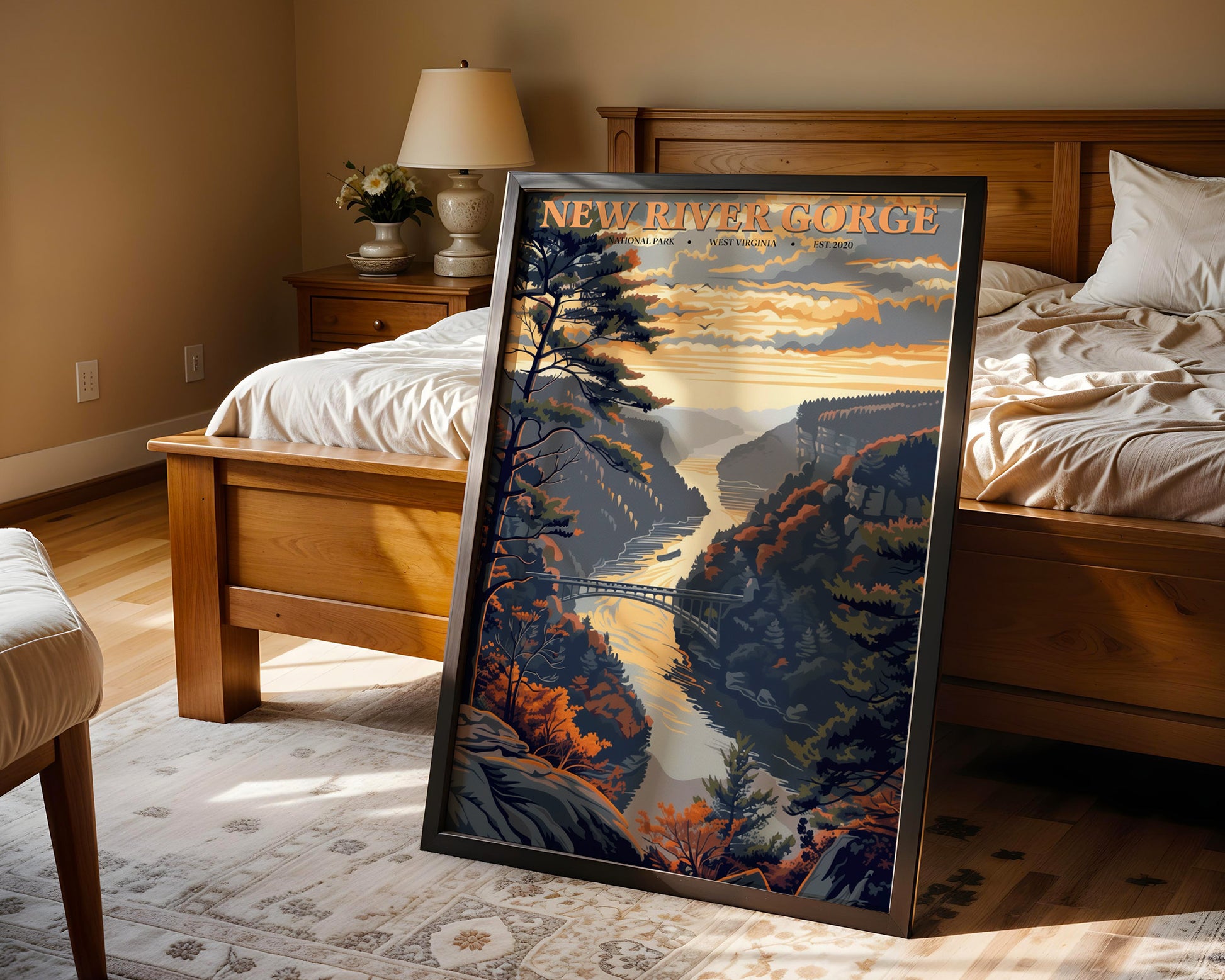 New River Gorge National Park Vintage Poster - GroovyGrove