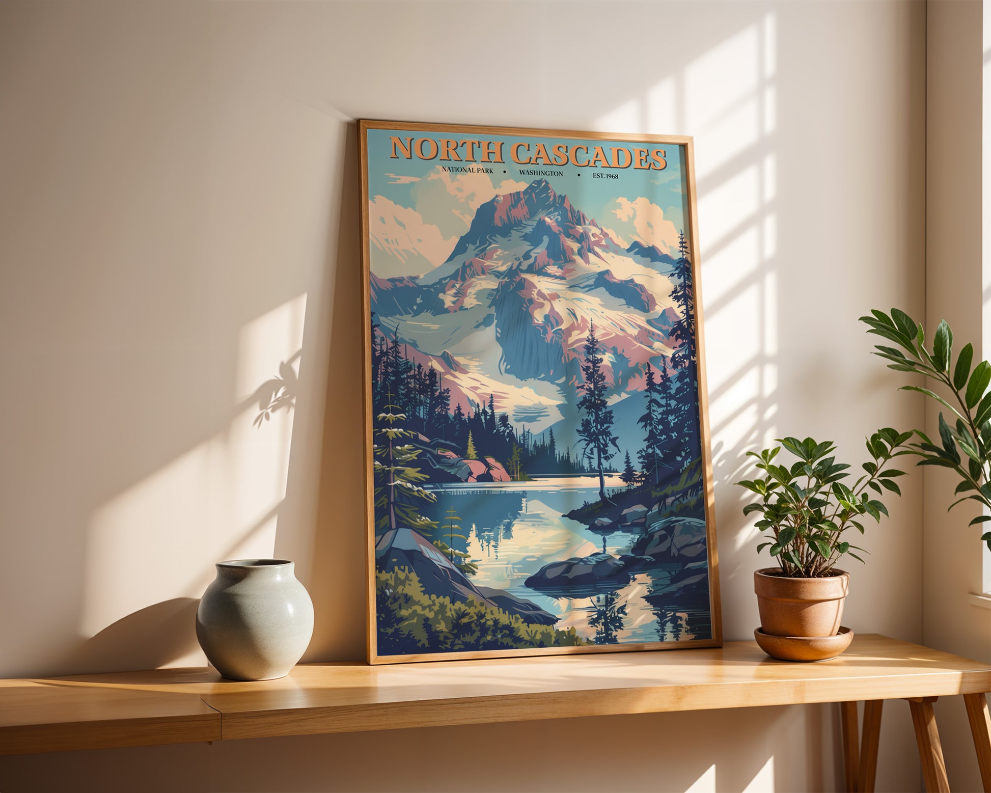 North Cascades National Park Vintage Poster - GroovyGrove