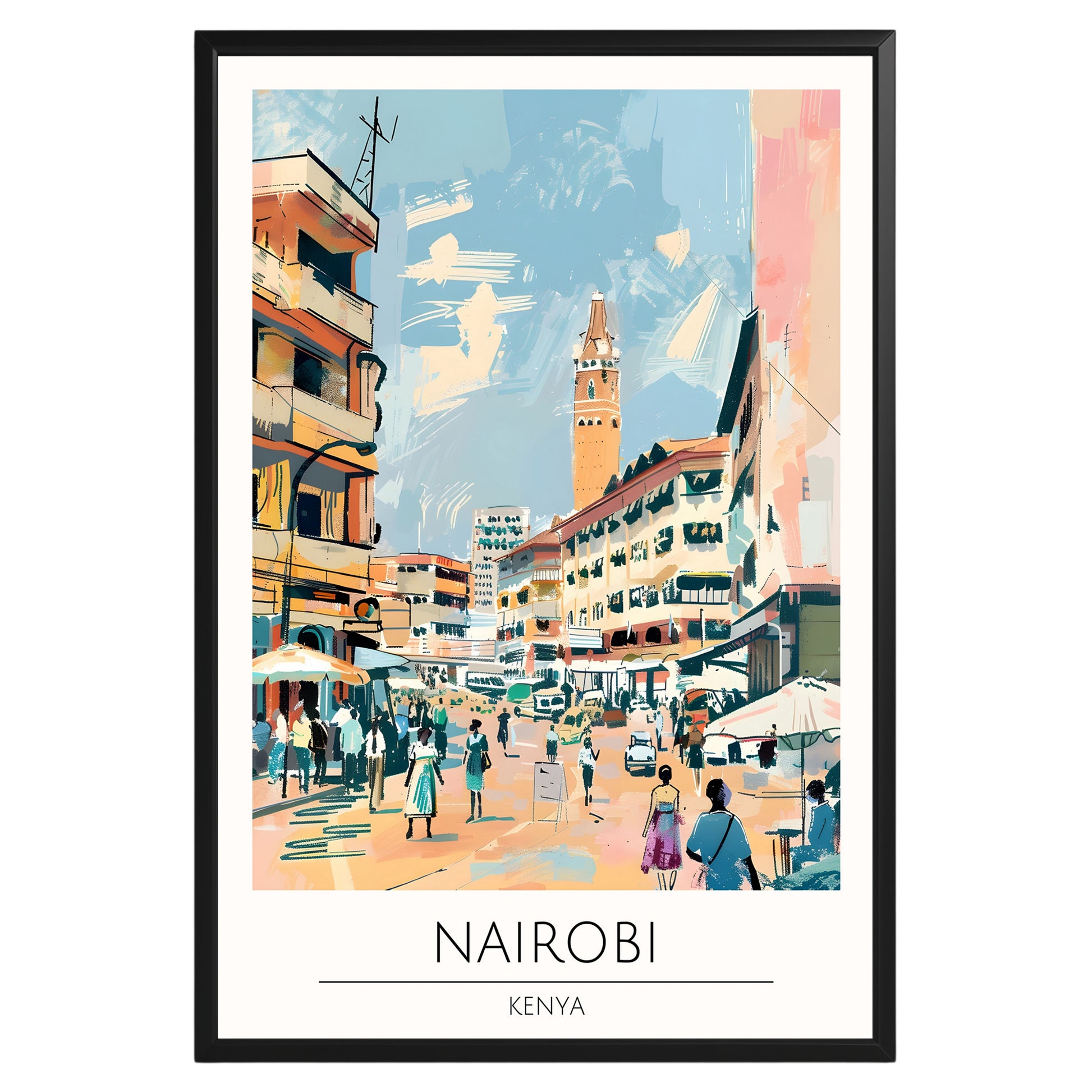 Nairobi Kenya Travel Poster - GroovyGrove