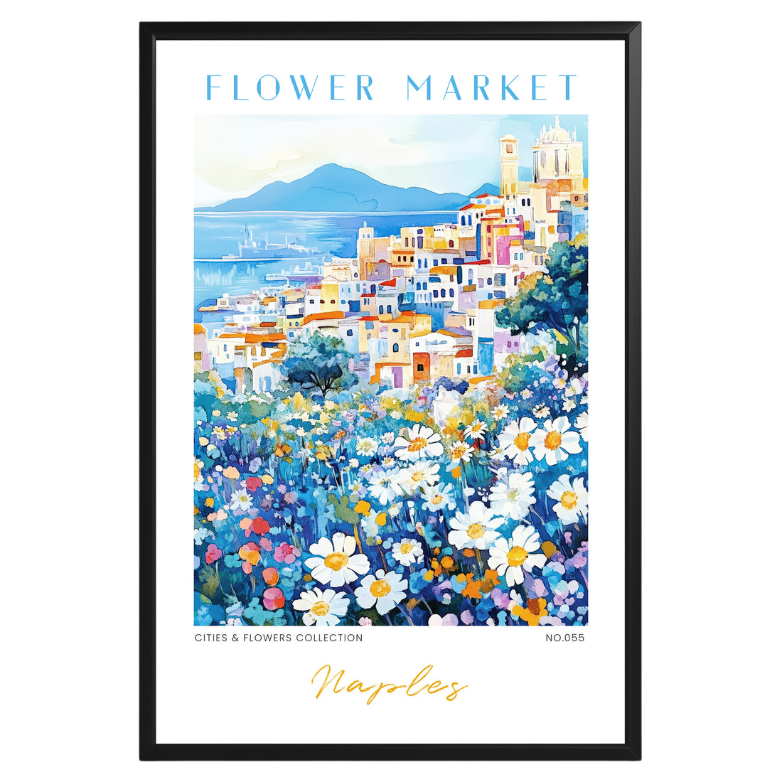 Naples Italy Flower Market Poster - GroovyGrove