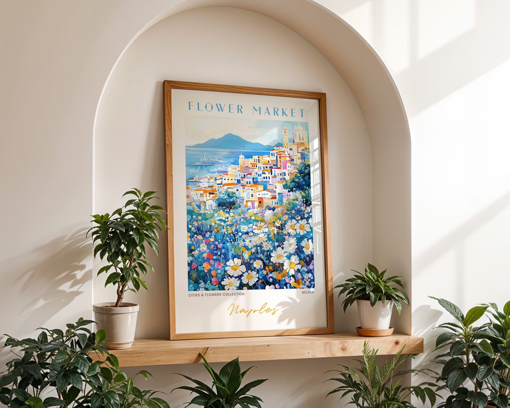 Naples Italy Flower Market Poster - GroovyGrove