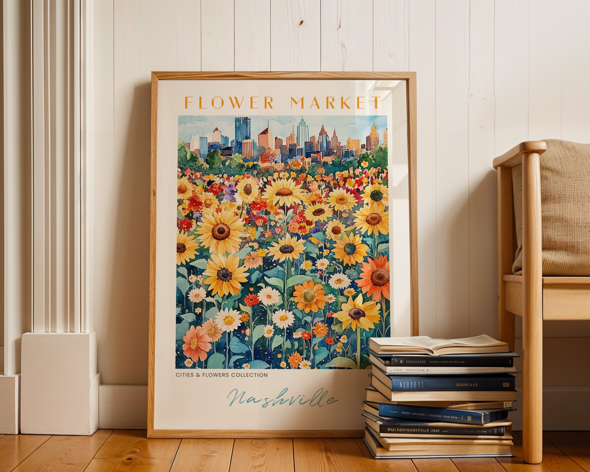 Nashville Tennessee Flower Market Poster - GroovyGrove