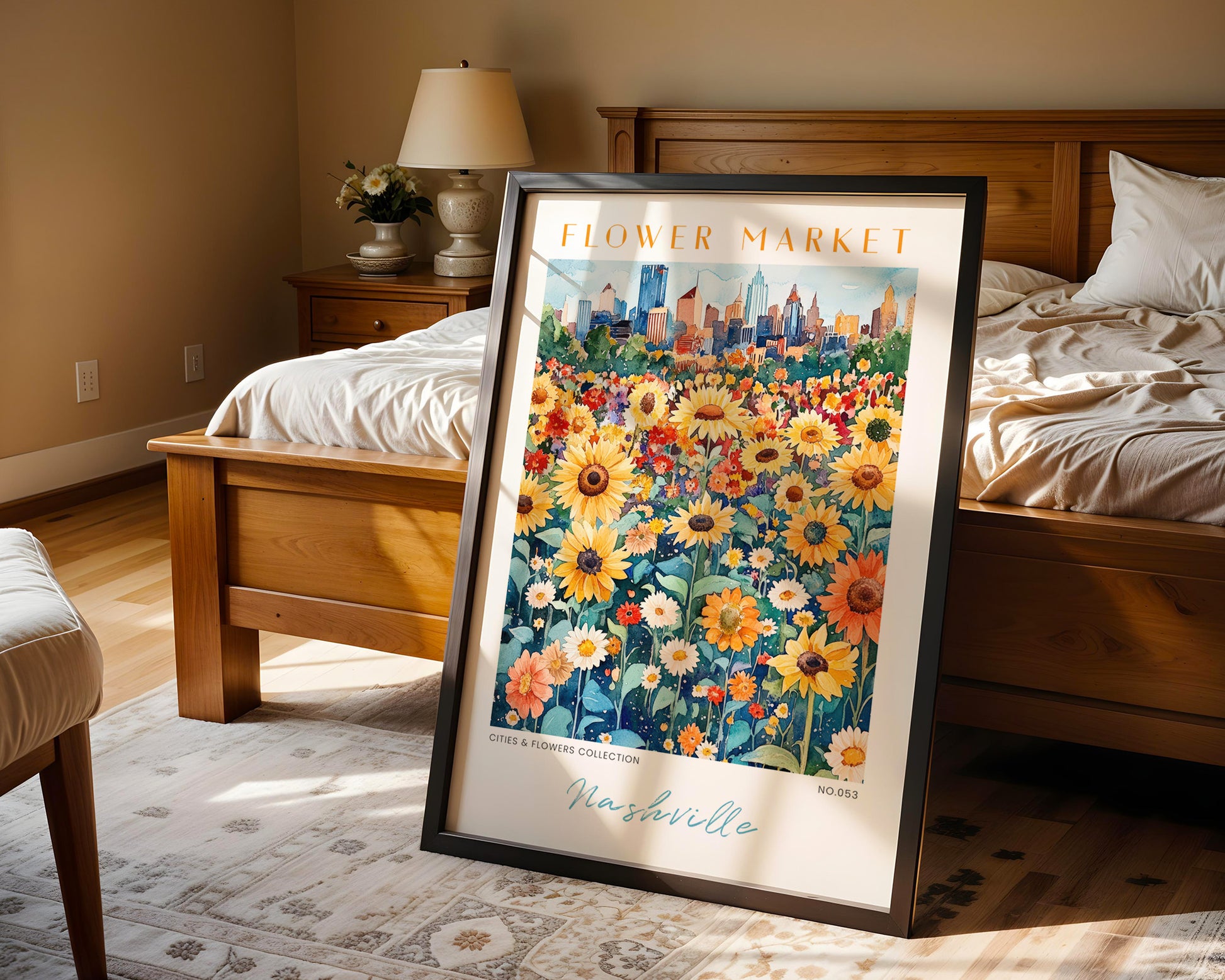 Nashville Tennessee Flower Market Poster - GroovyGrove