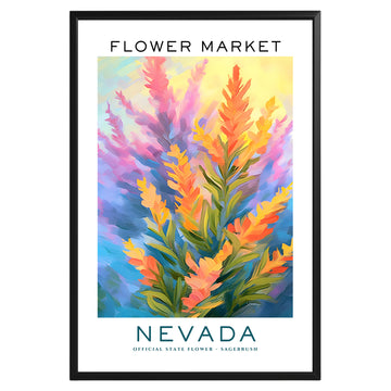 Nevada State Flower Market Poster - GroovyGrove