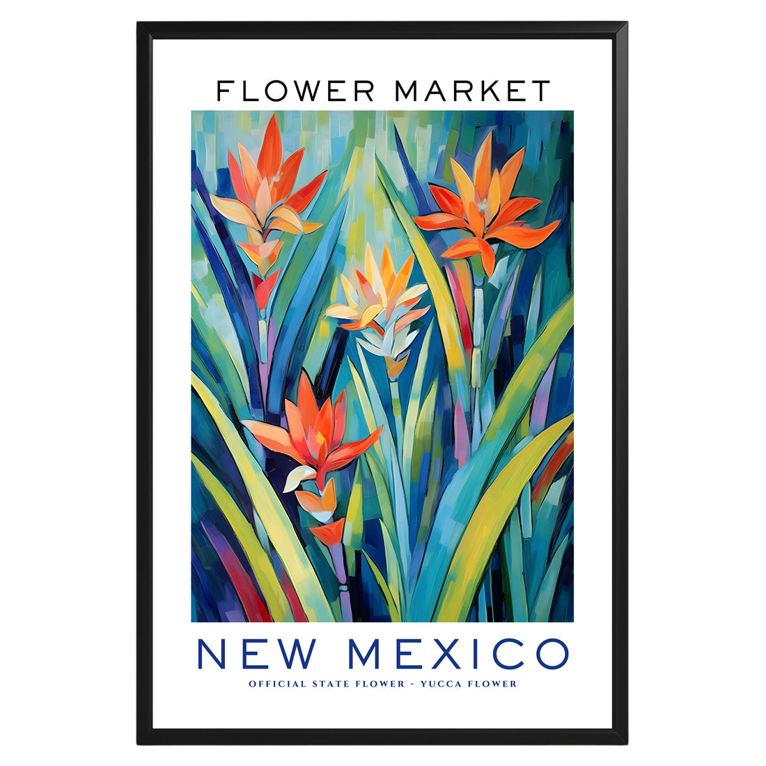 New Mexico State Flower Market Poster - GroovyGrove