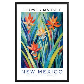 New Mexico State Flower Market Poster - GroovyGrove