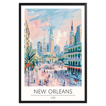 New Orleans Louisiana Travel Poster - GroovyGrove