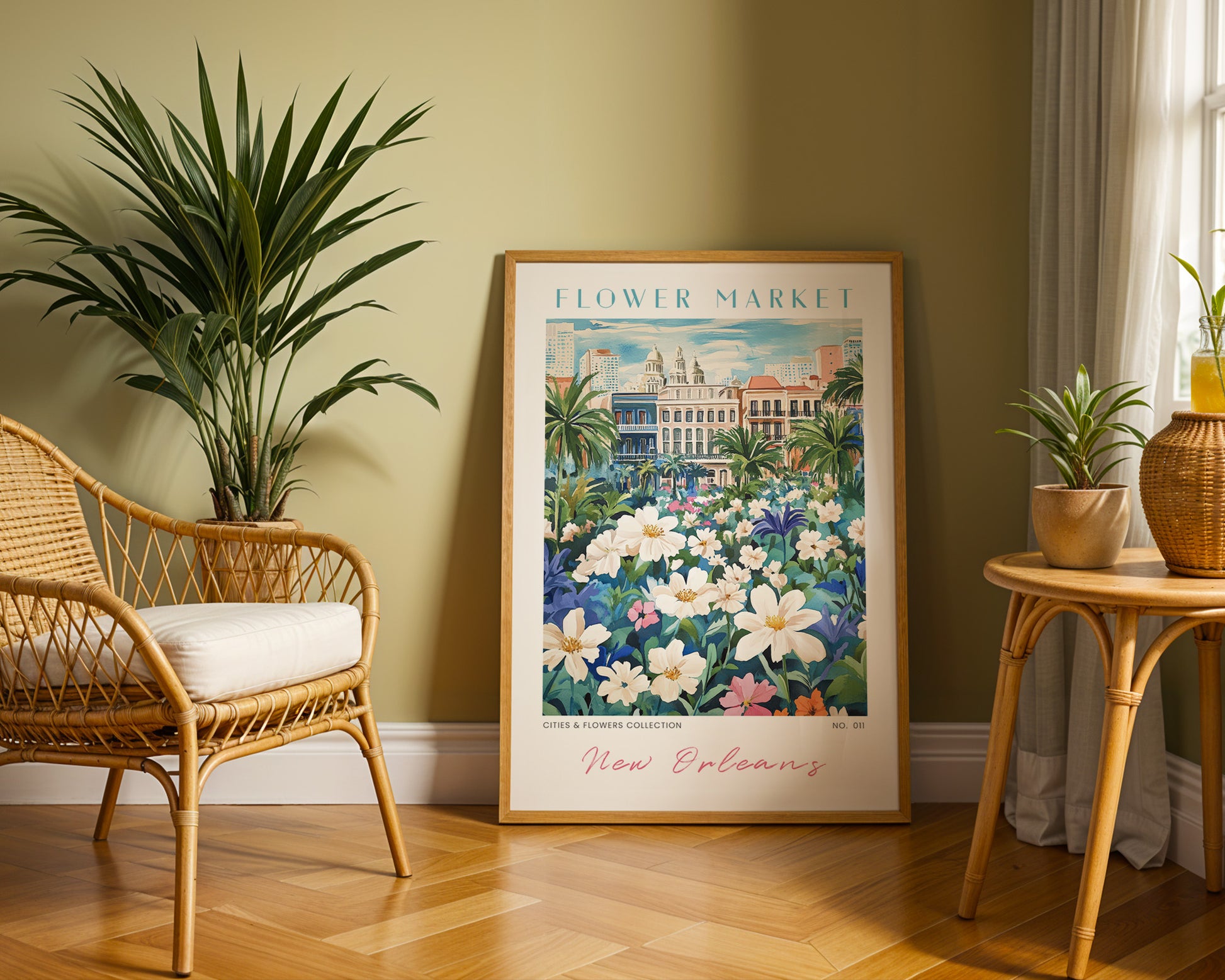 New Orleans Louisiana Flower Market Poster - GroovyGrove