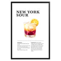 New York Sour Cocktail Recipe Poster - GroovyGrove