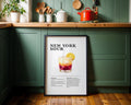 New York Sour Cocktail Recipe Poster - GroovyGrove