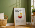 New York Sour Cocktail Recipe Poster - GroovyGrove