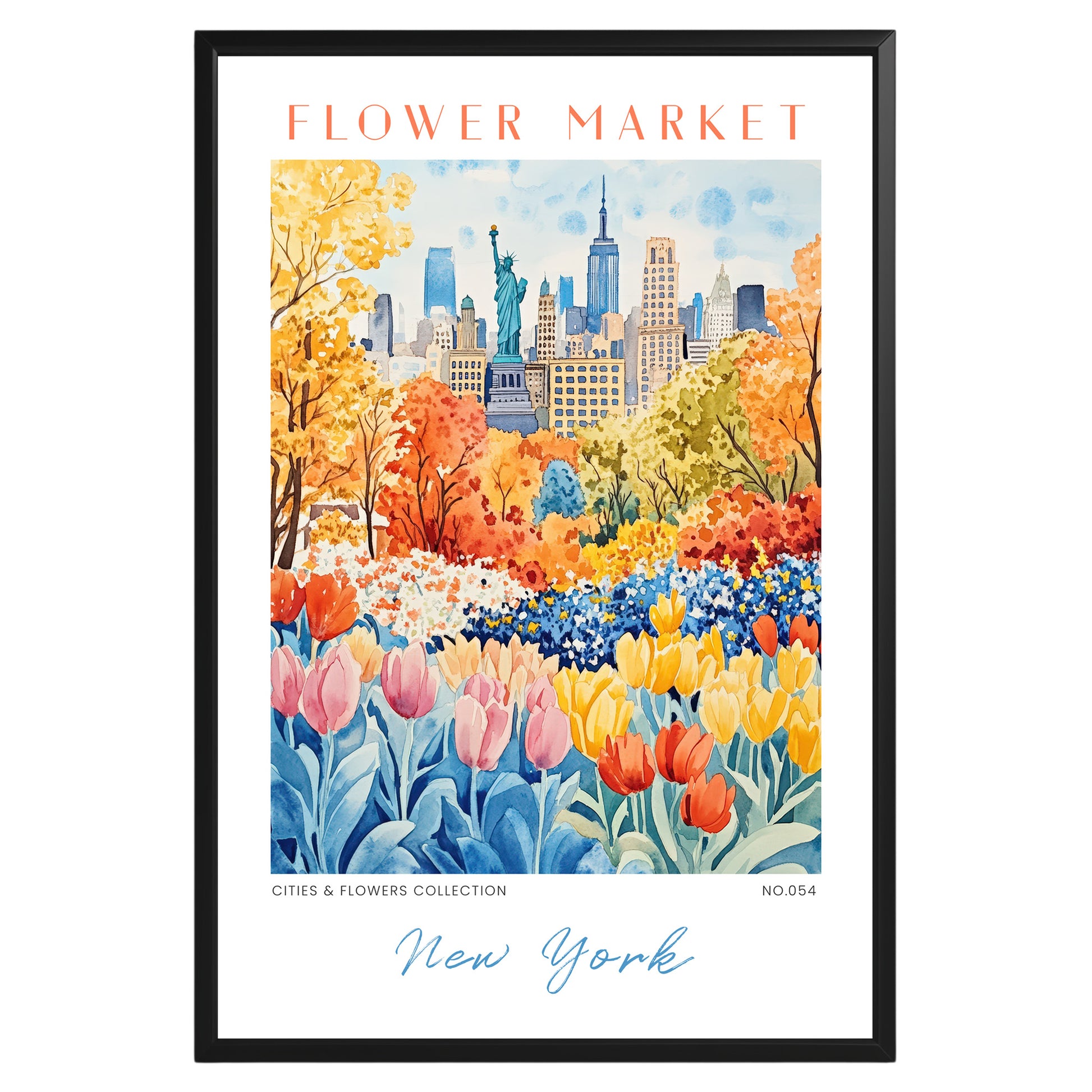 New York Flower Market Poster - GroovyGrove