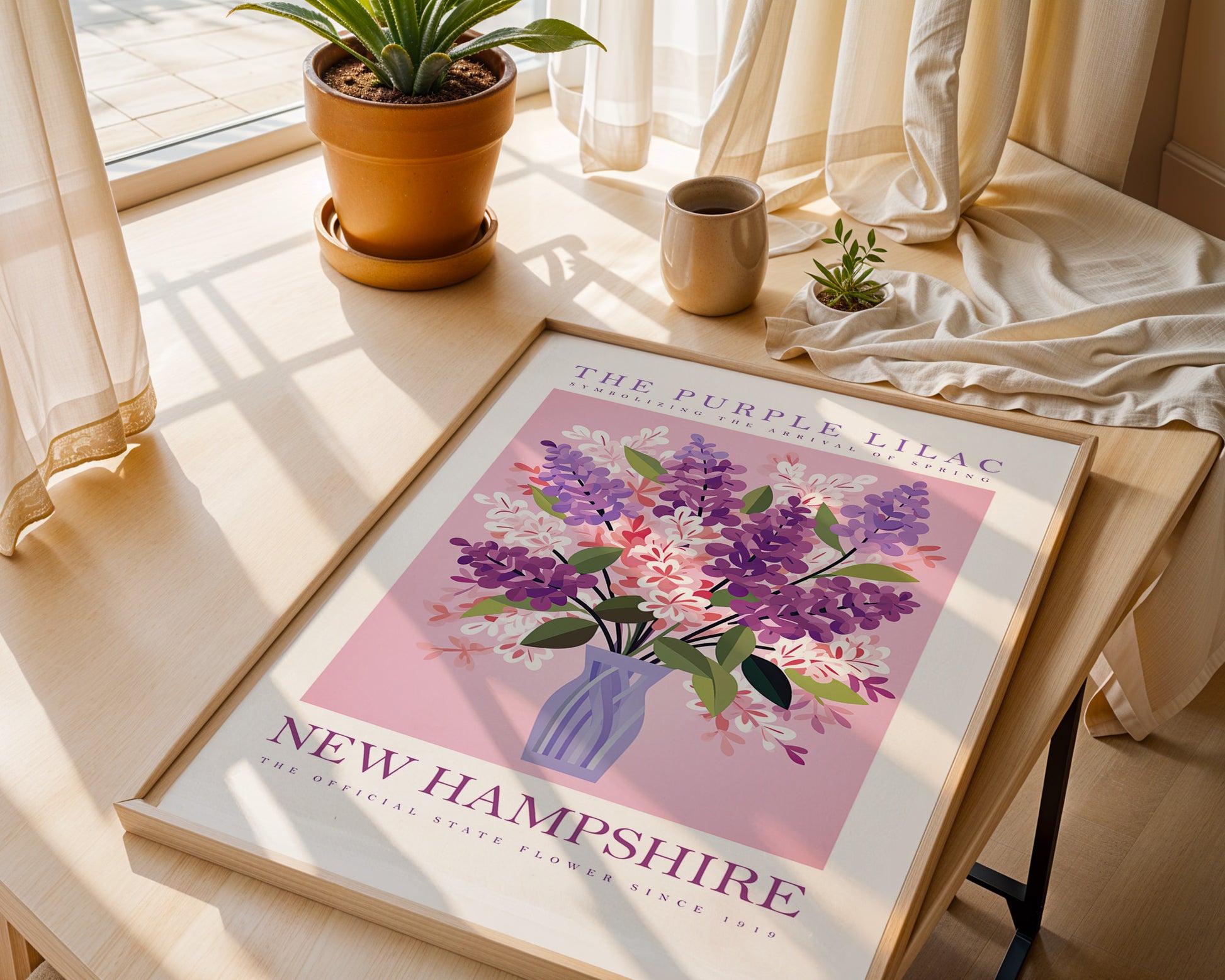 New Hampshire State Flower Poster - GroovyGrove