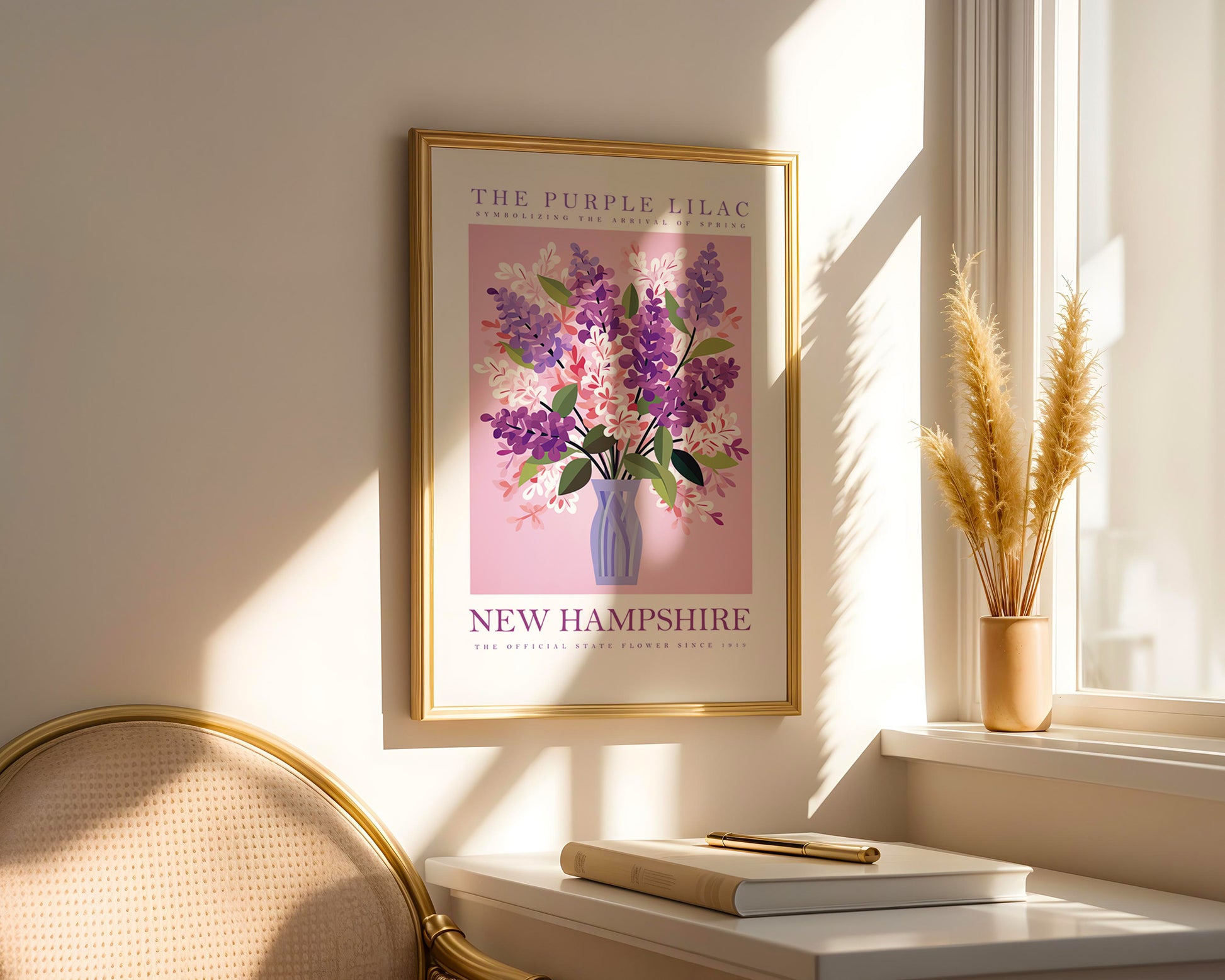 New Hampshire State Flower Poster - GroovyGrove