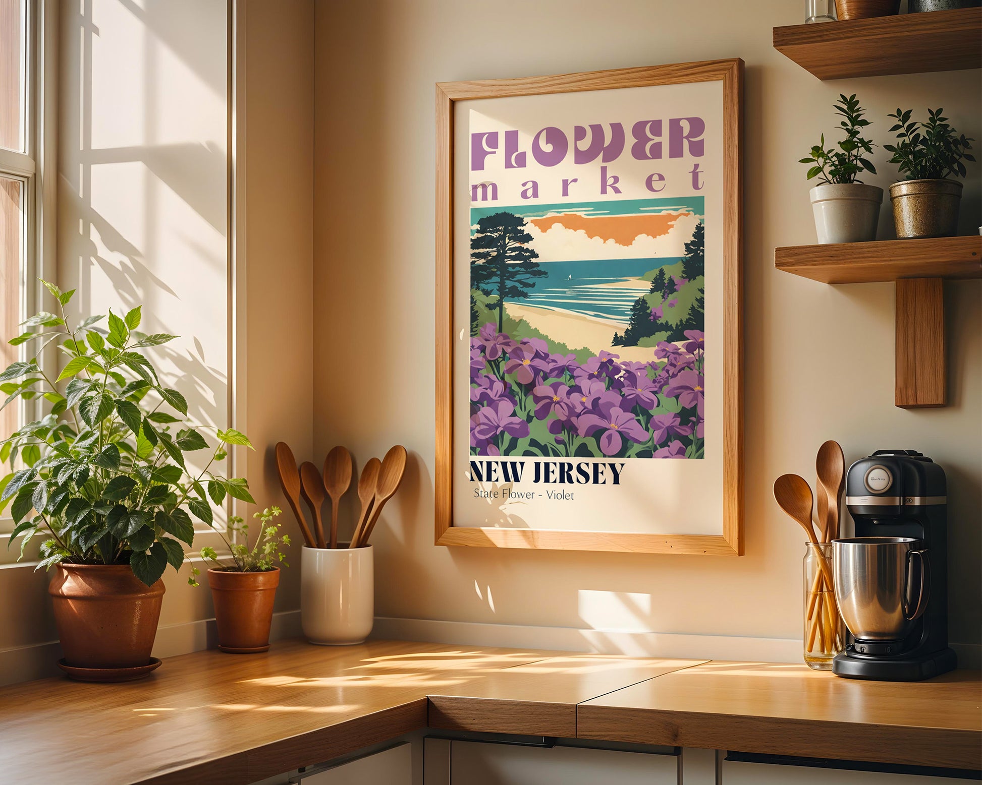 New Jersey Flower Market Vintage Poster - GroovyGrove