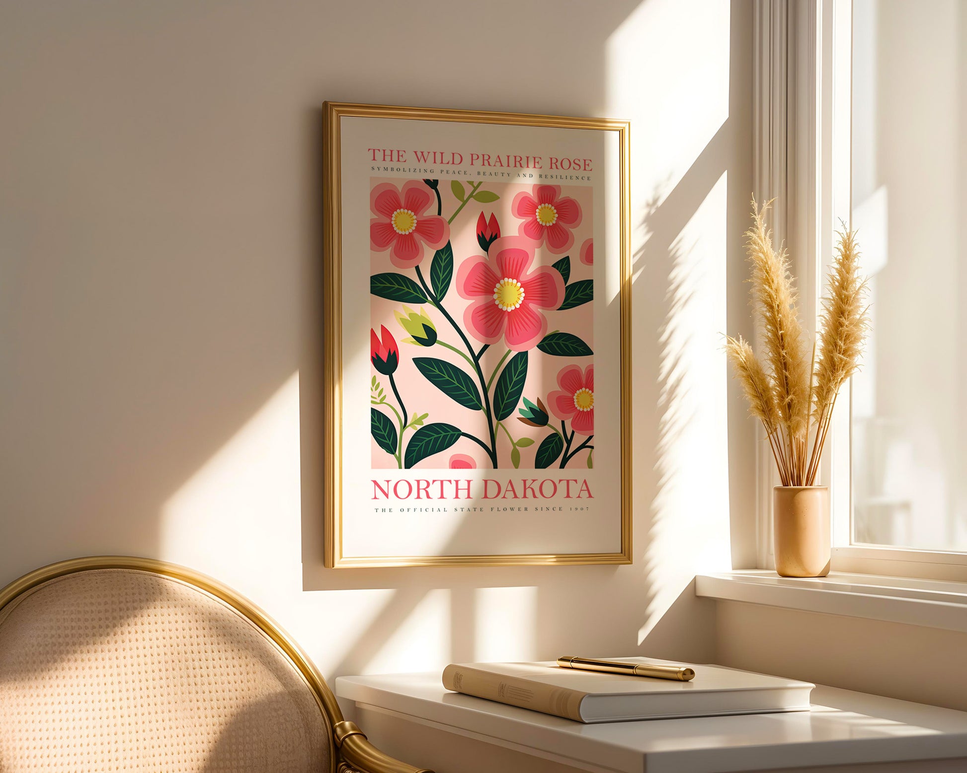 North Dakota State Flower Poster - GroovyGrove