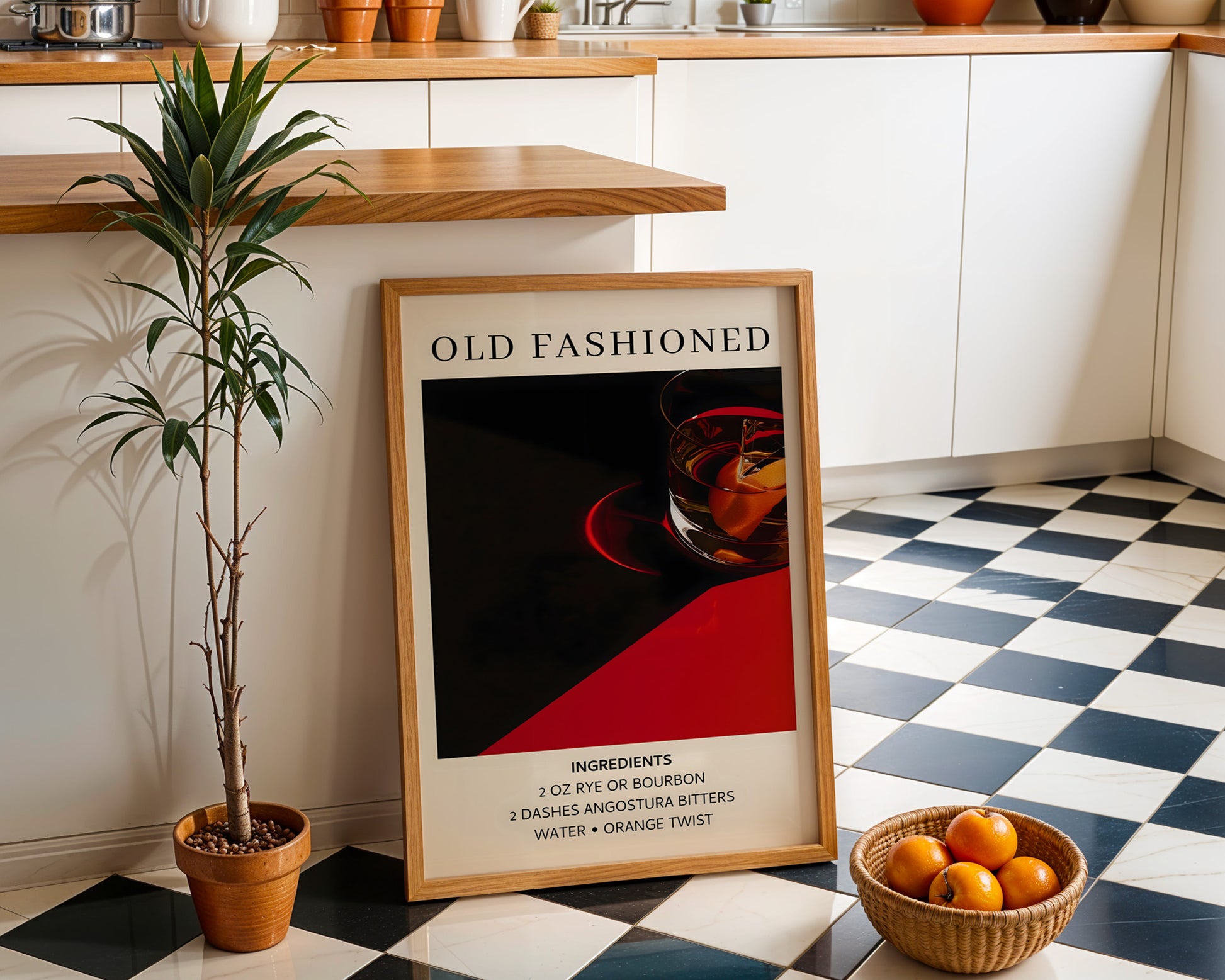 Old Fashioned Vintage Cocktail Poster - GroovyGrove