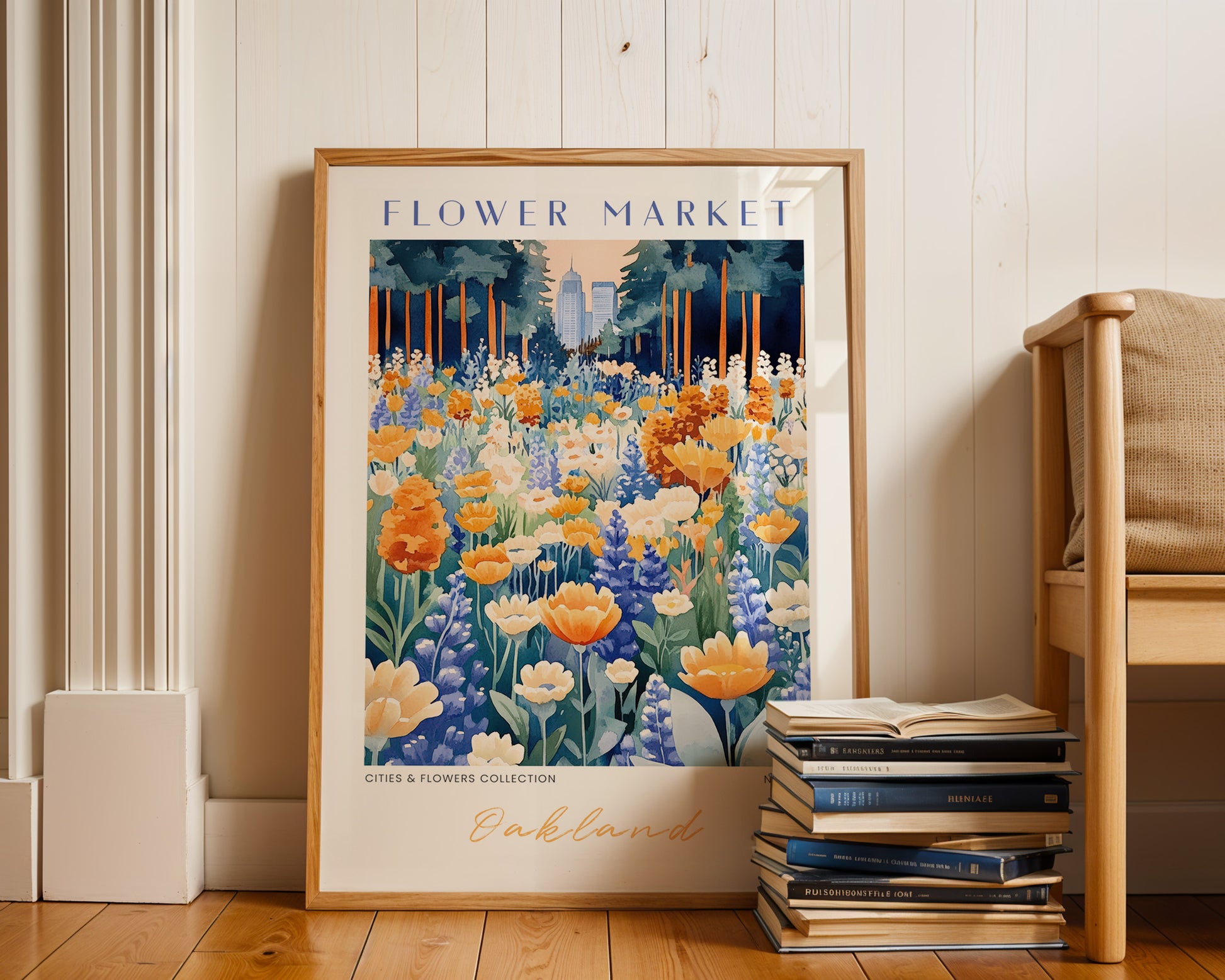 Oakland California Flower Market Poster - GroovyGrove