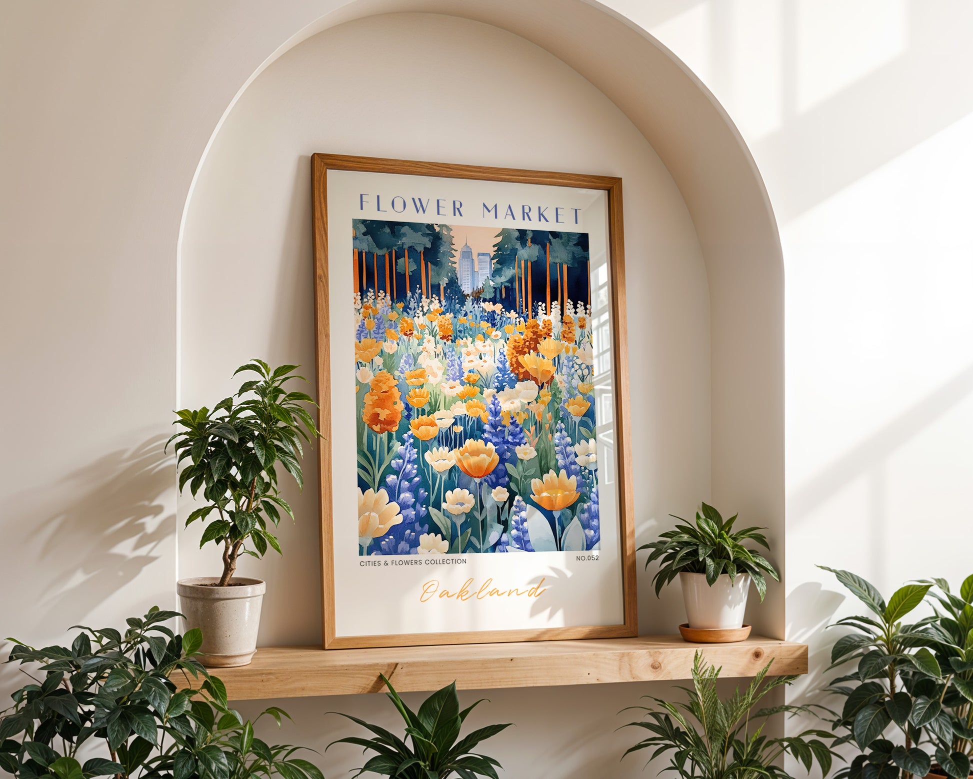 Oakland California Flower Market Poster - GroovyGrove