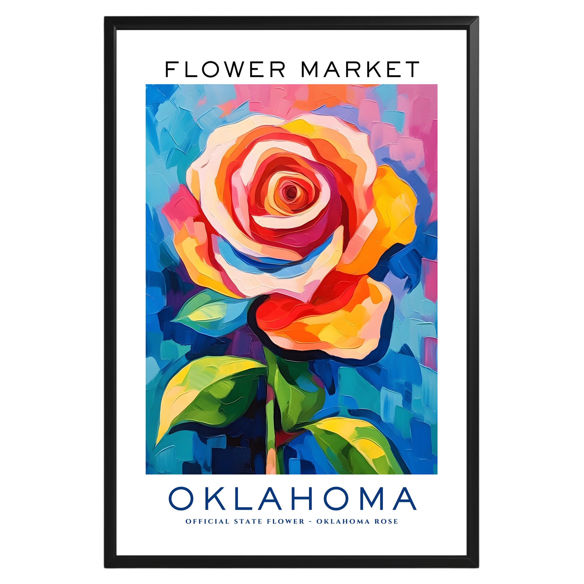 Oklahoma State Flower Market Poster - GroovyGrove