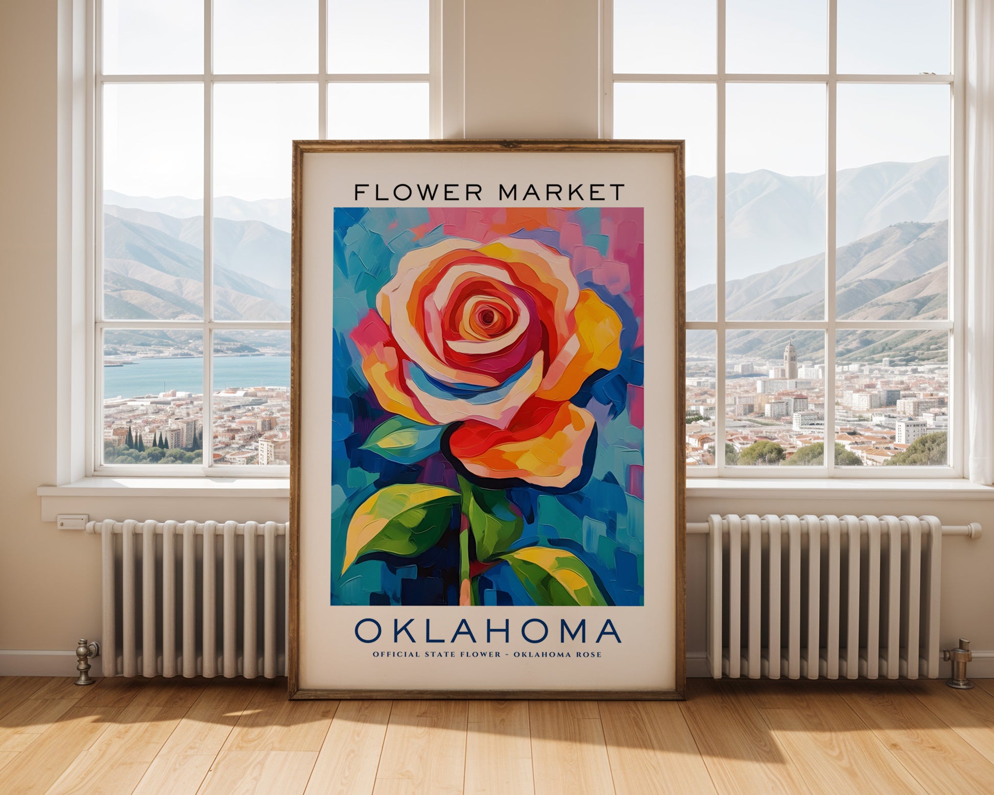 Oklahoma State Flower Market Poster - GroovyGrove