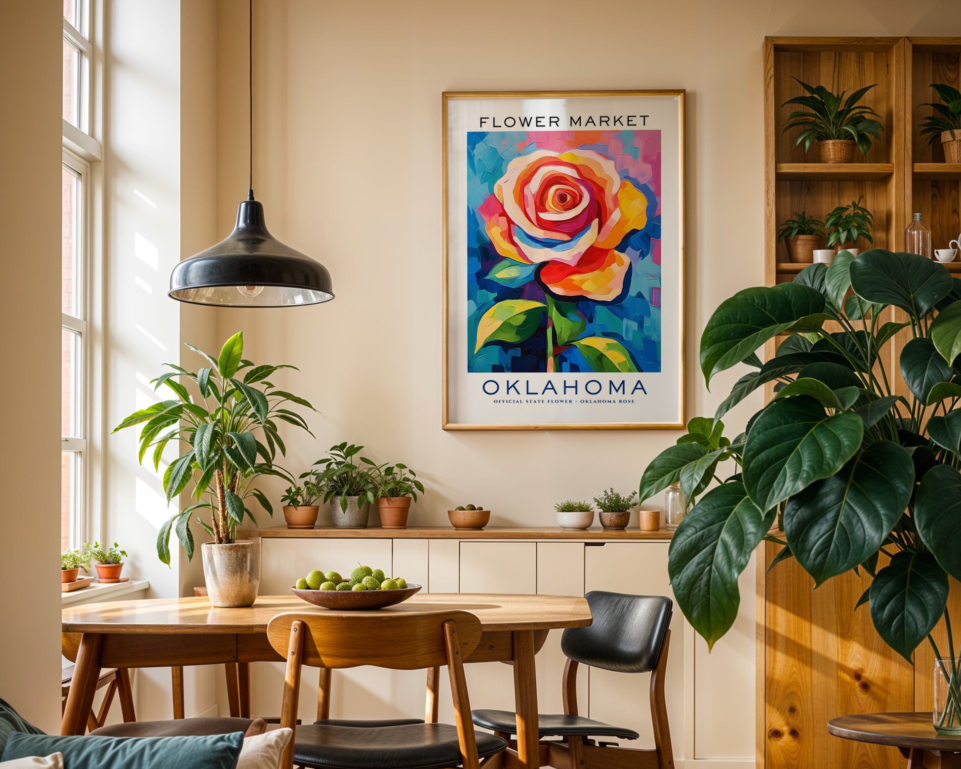 Oklahoma State Flower Market Poster - GroovyGrove